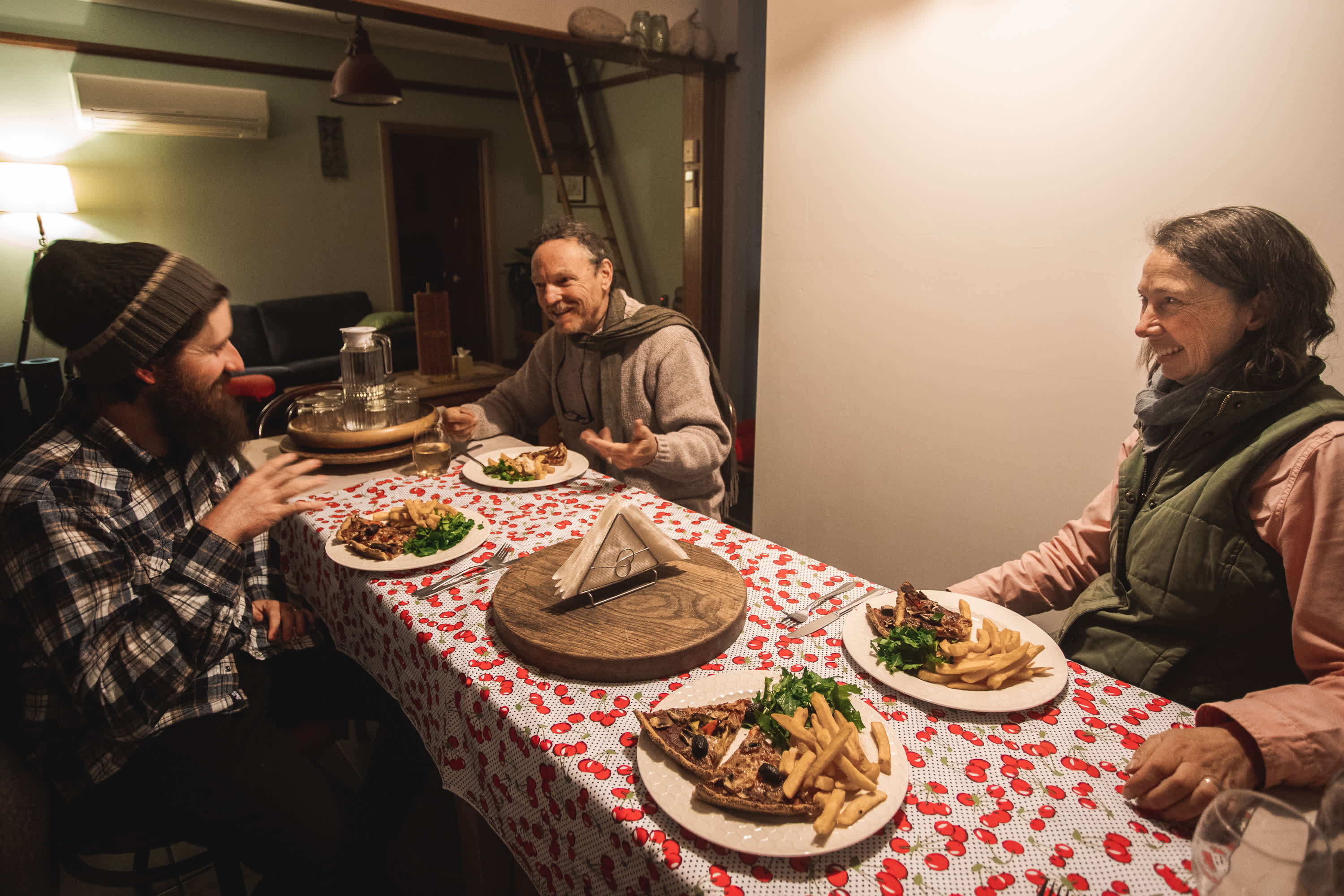 On Friday night, John can cook homemade delicious pizzas for you
