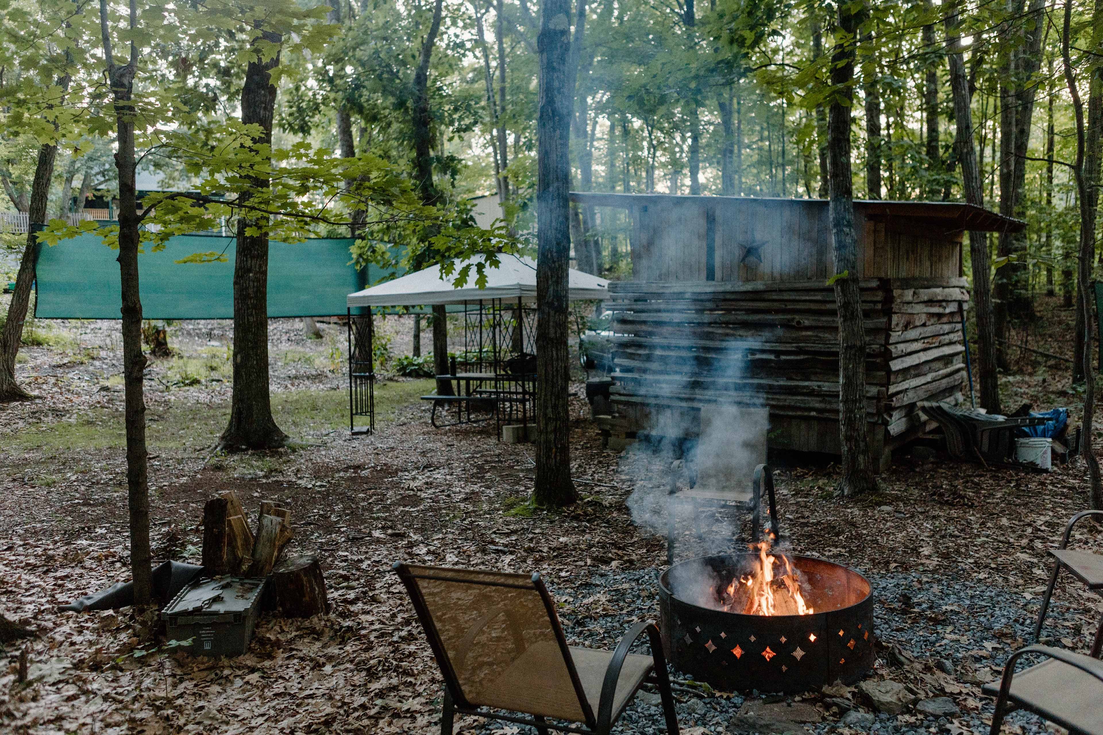 Lean-to spacious site.
