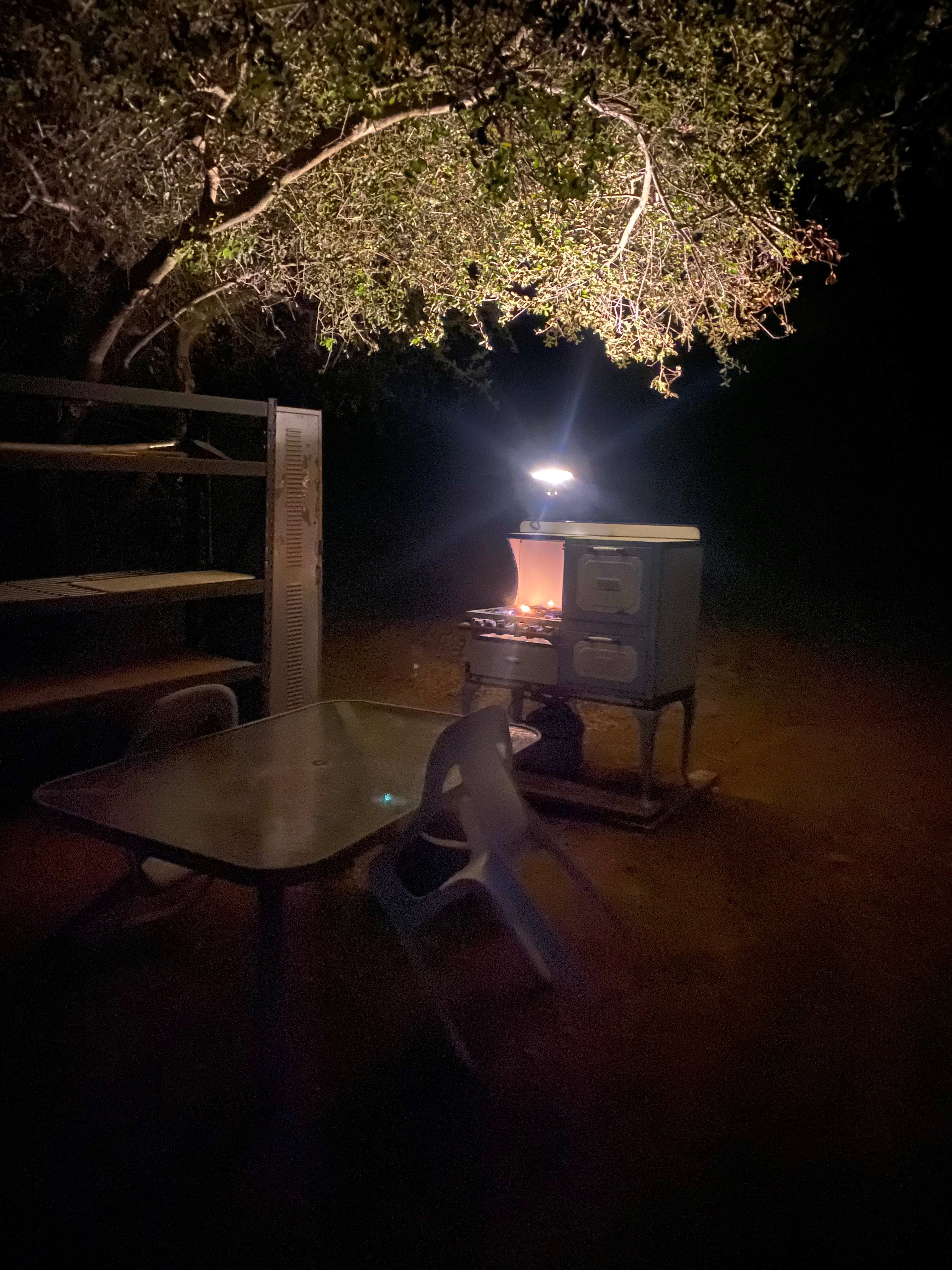 Site includes 1926 propane stove and oven for your home cooked meals 