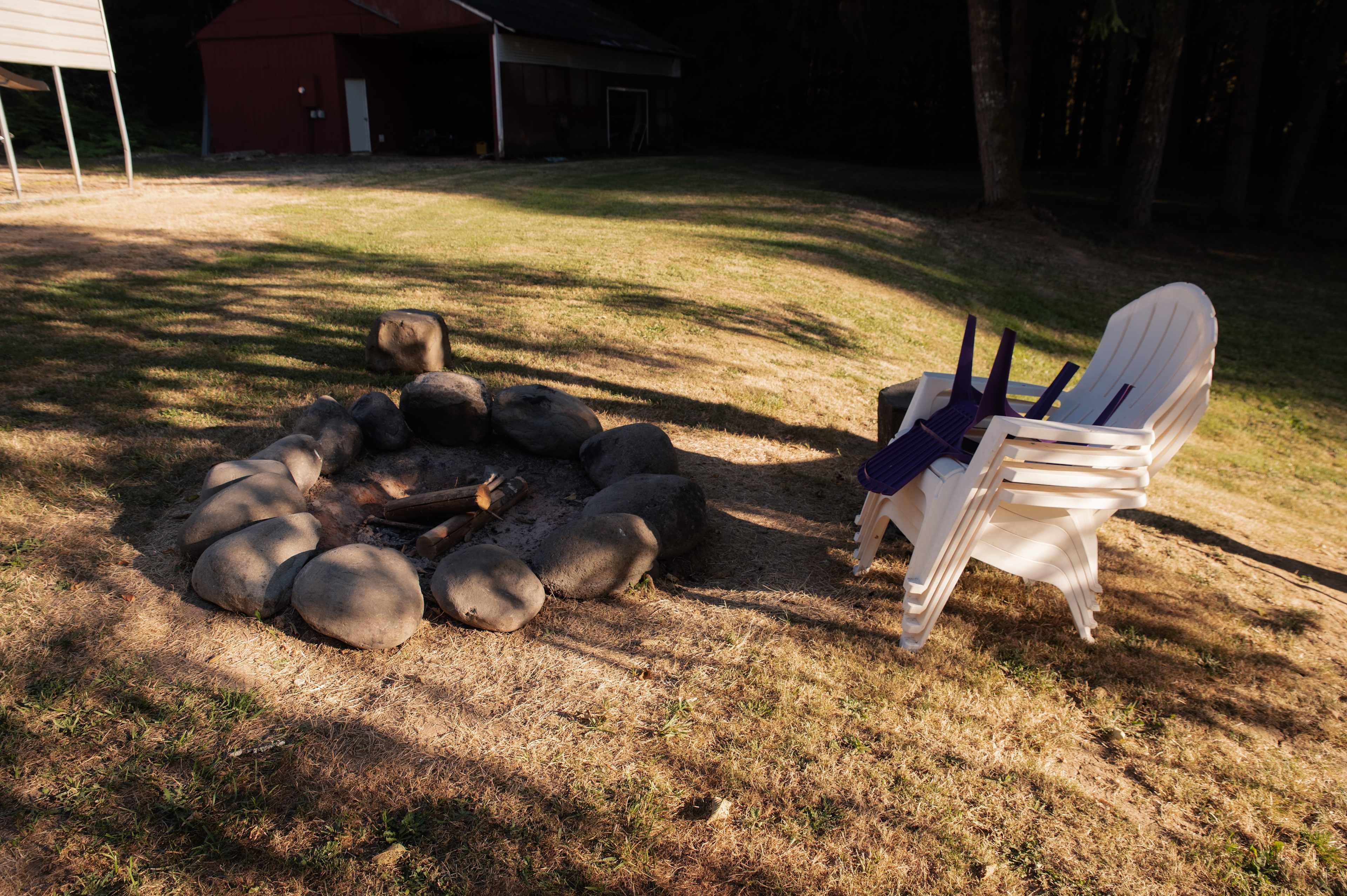 Fire ring and chairs for those nighttime storytellers