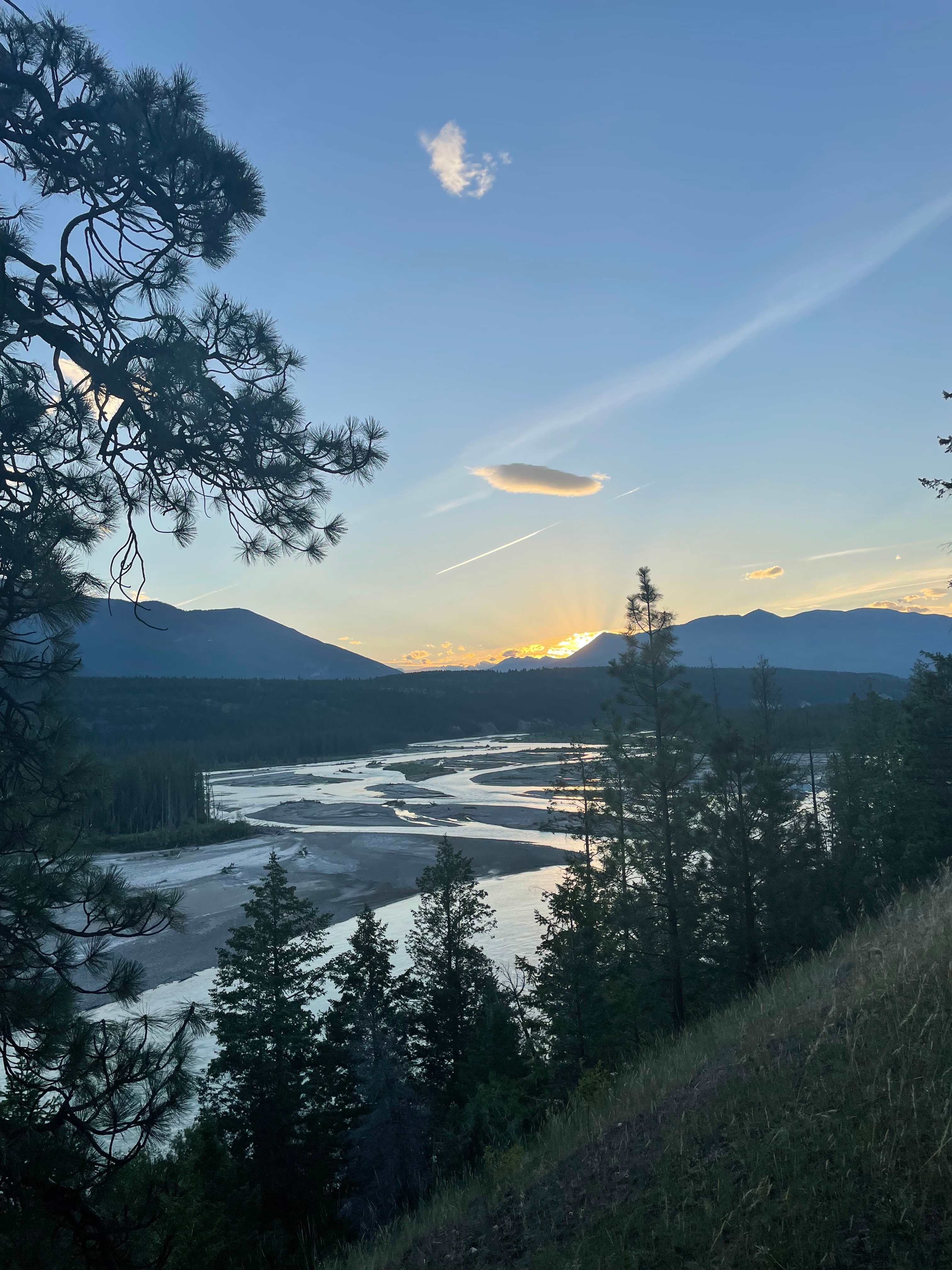 View from the walk to the river 