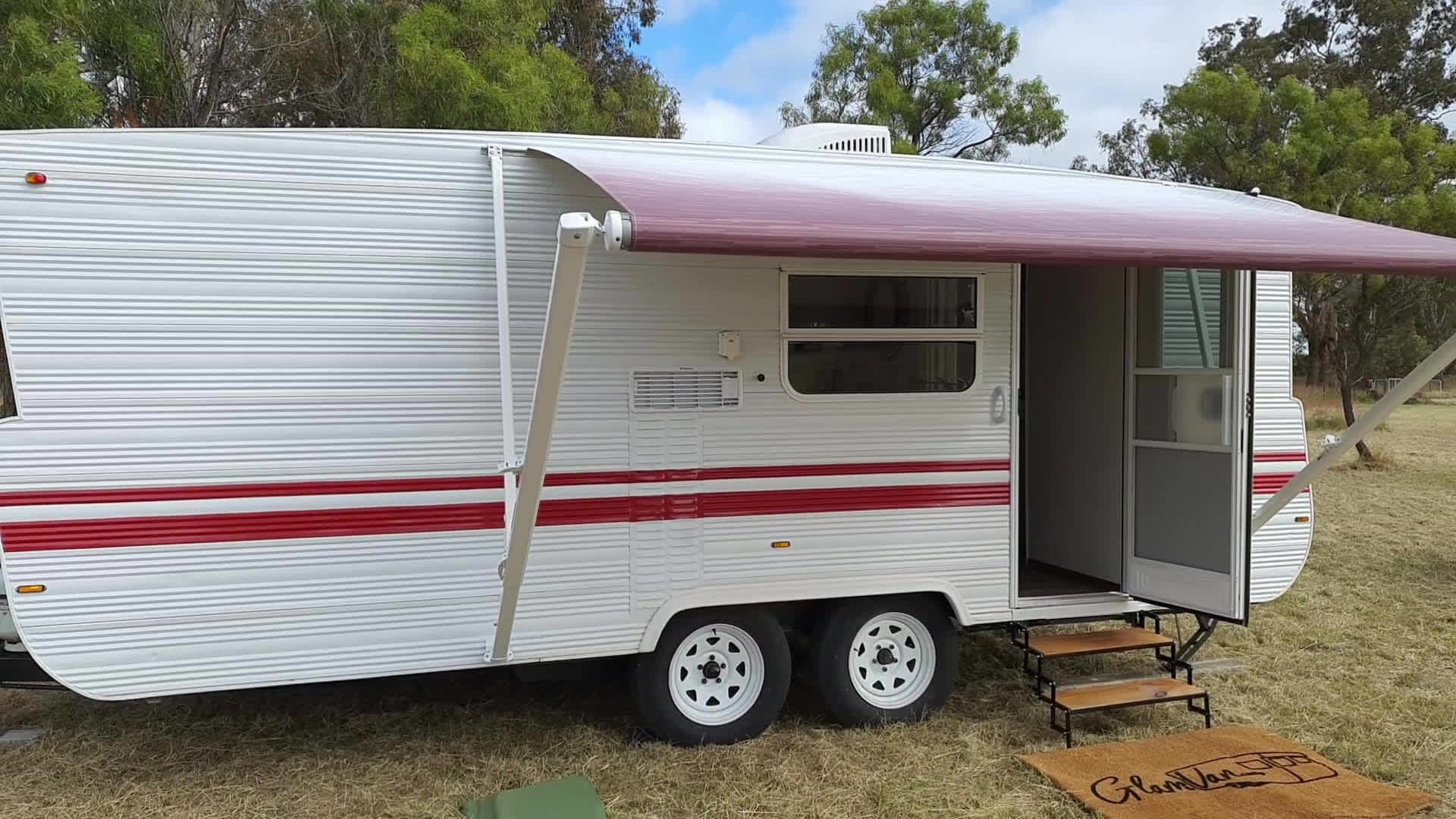 GlamVan is a lovingly restored 1982 Viscount caravan