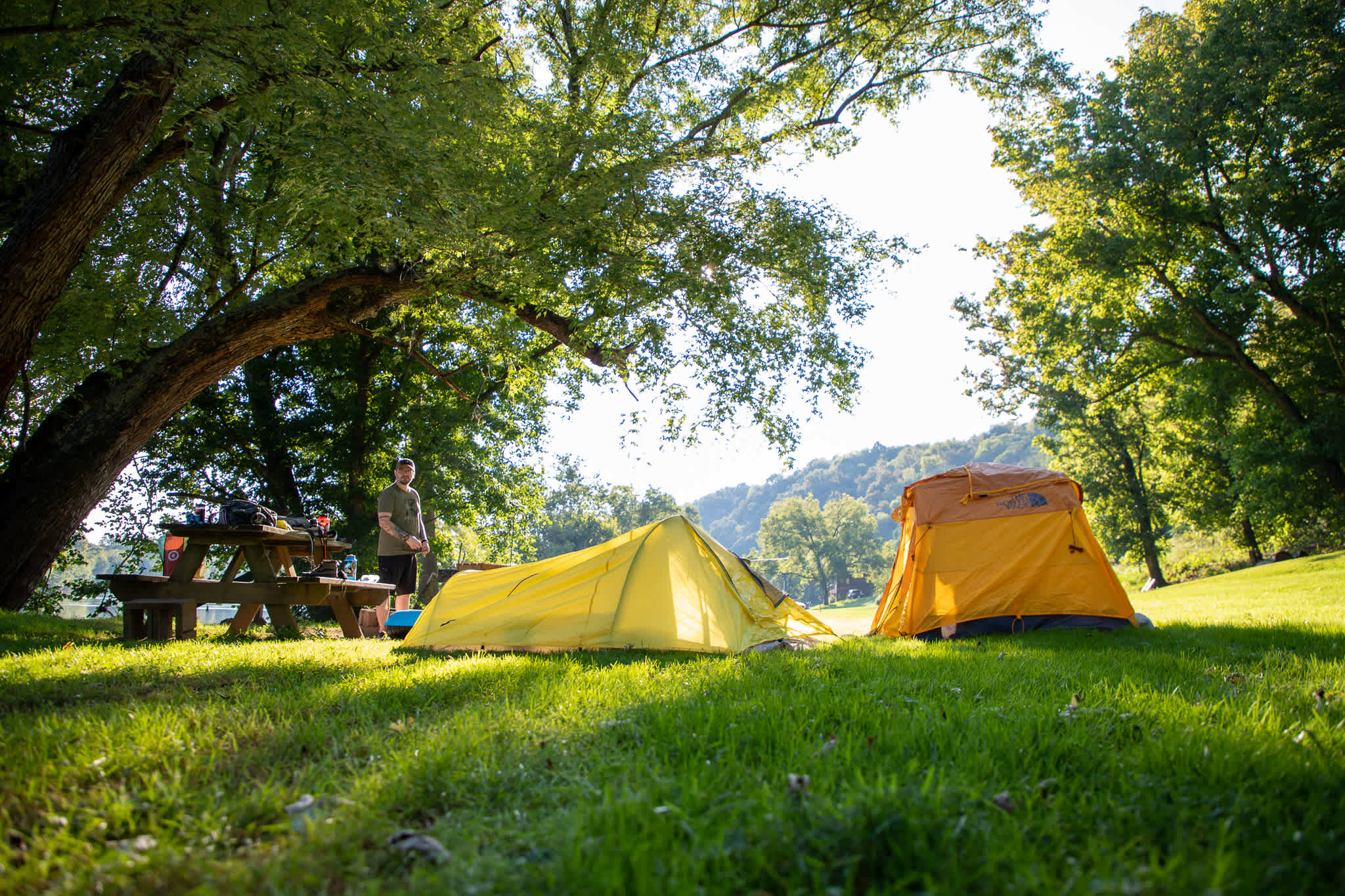 There is room for plenty of tents. 