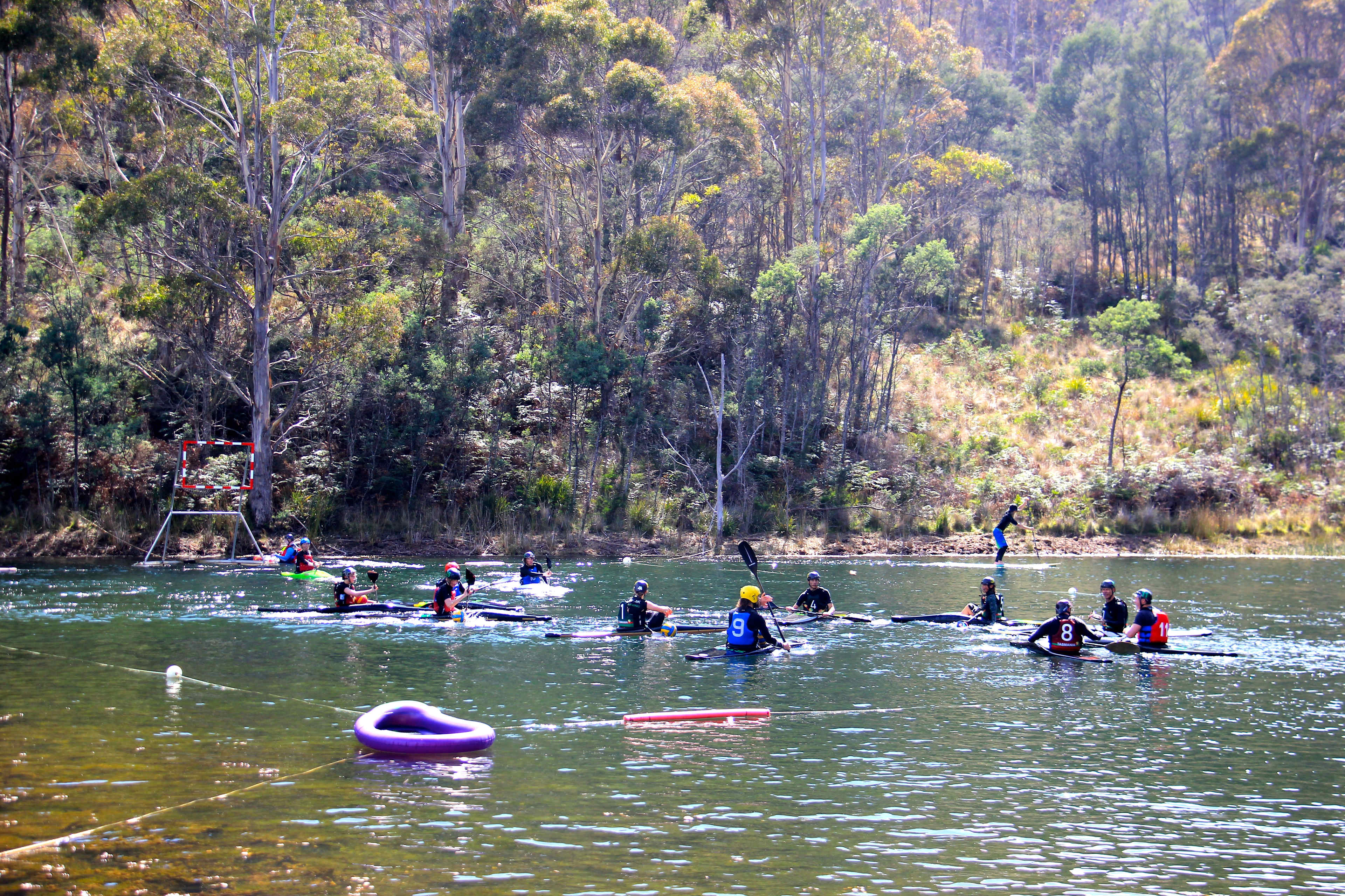 Canoe Polo in action
