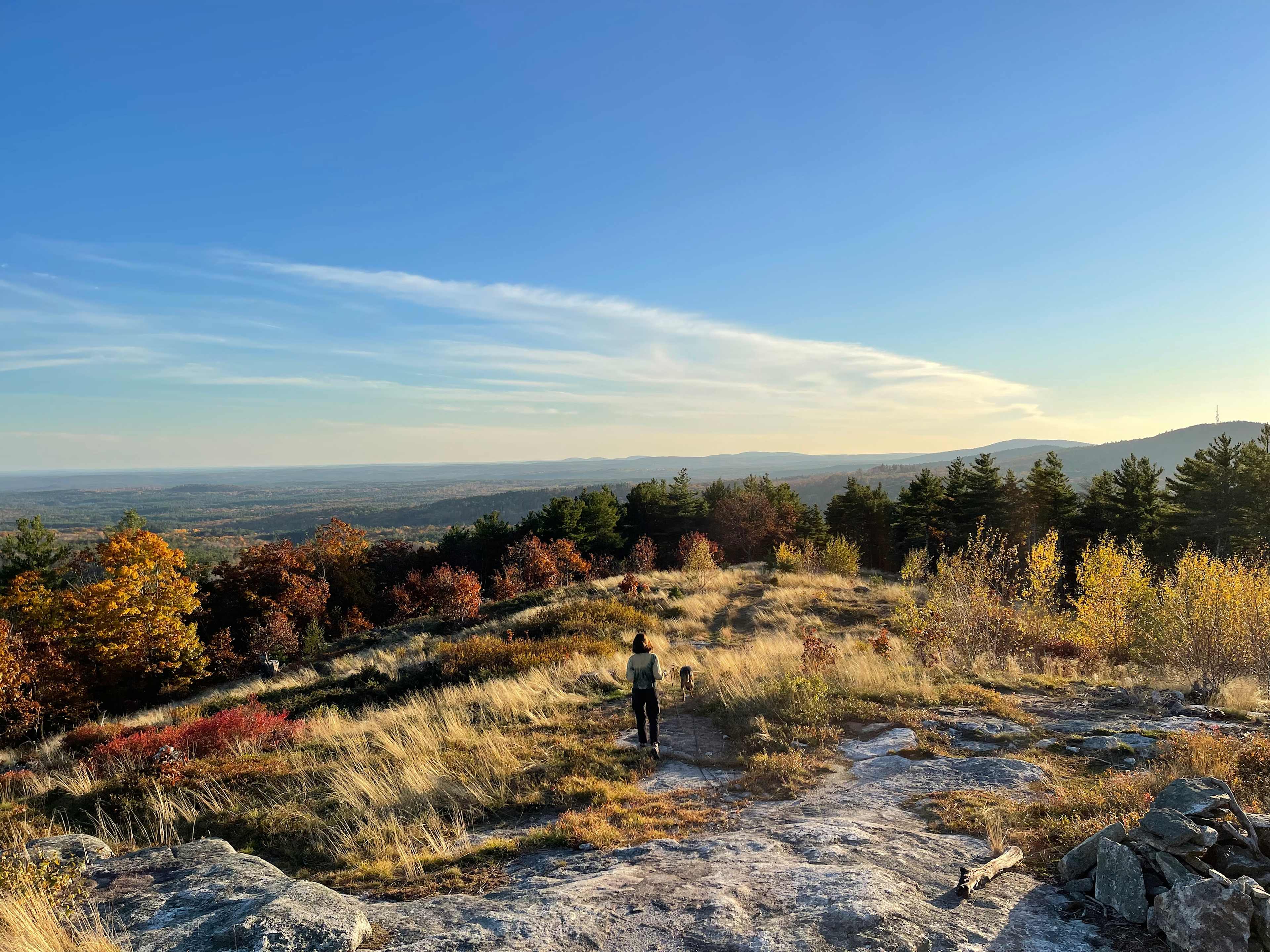 Walked the trails from the site to this spot for sunset!