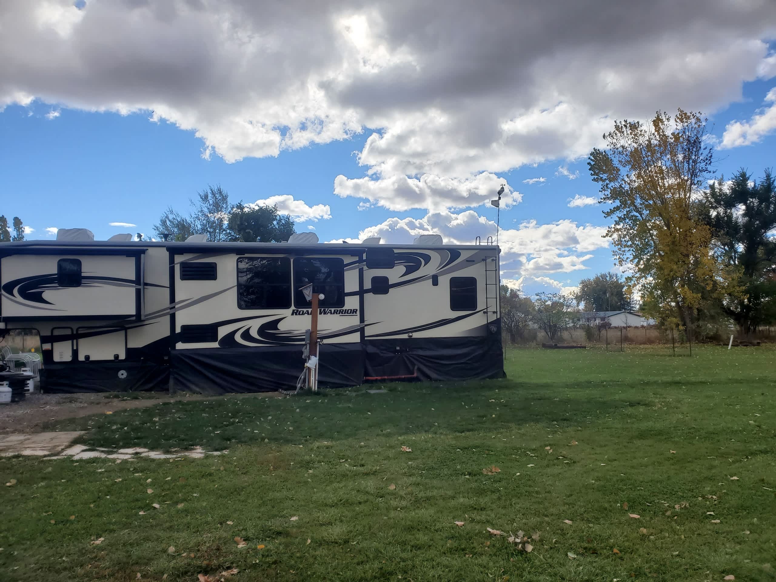 Looking South at the RV spot/hookups