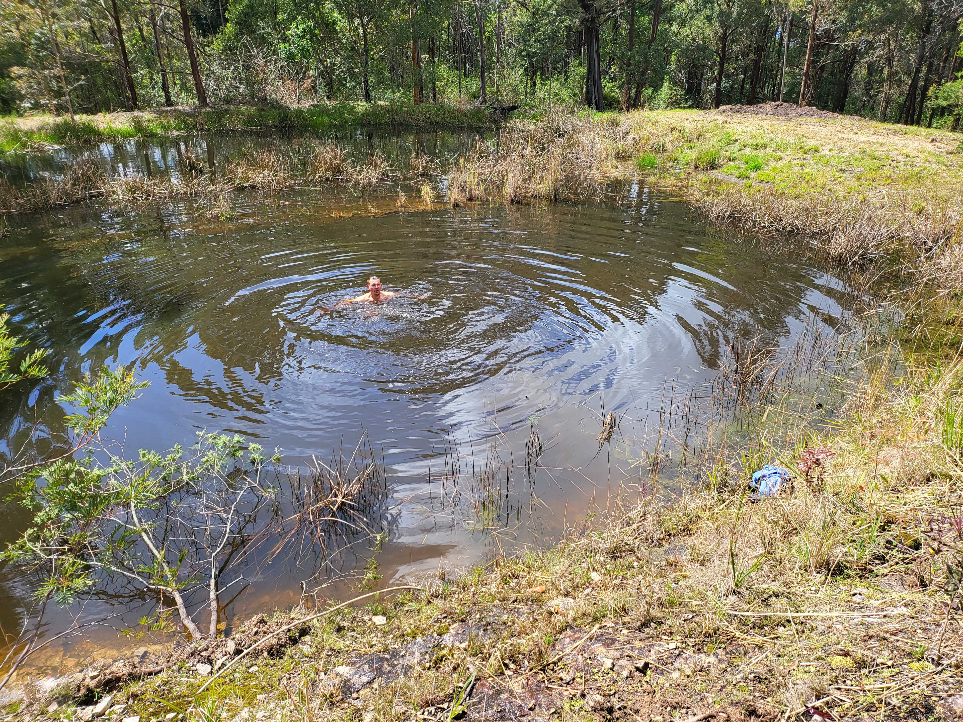 Dam for swimming, subject to weather conditions