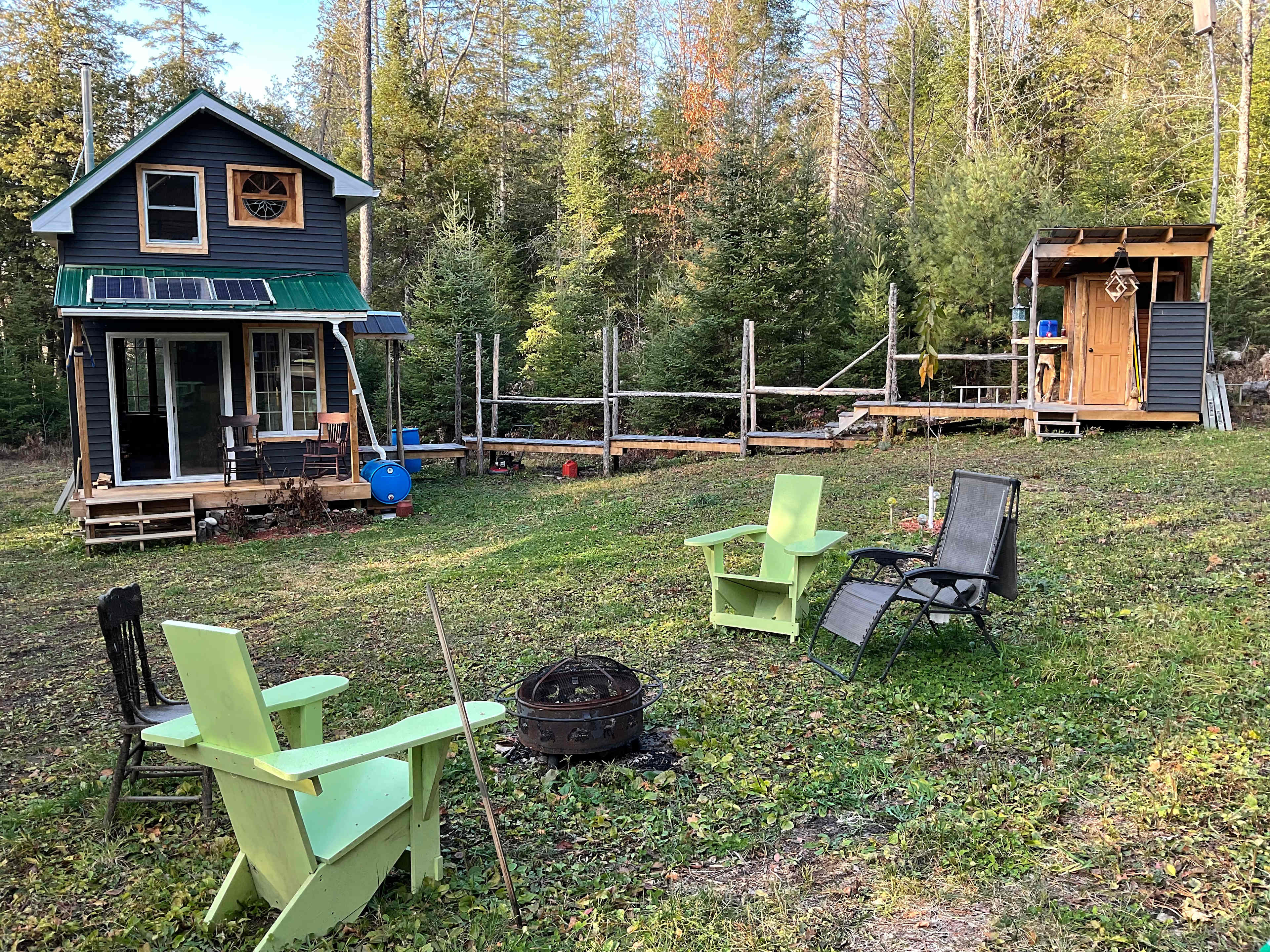 Welcome to the forest house. Designed and built by my son and myself. 