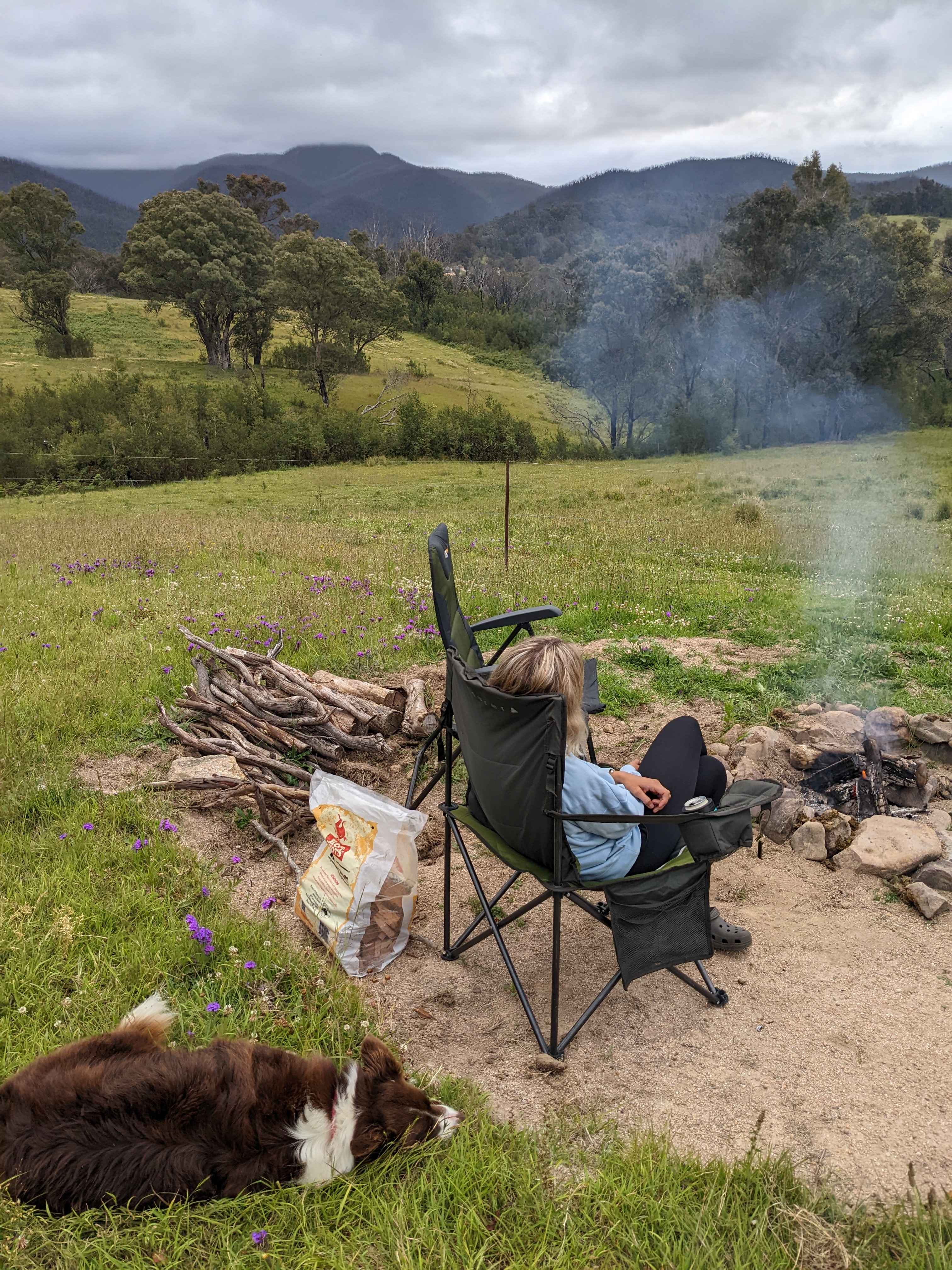 Campsite views and firepit 