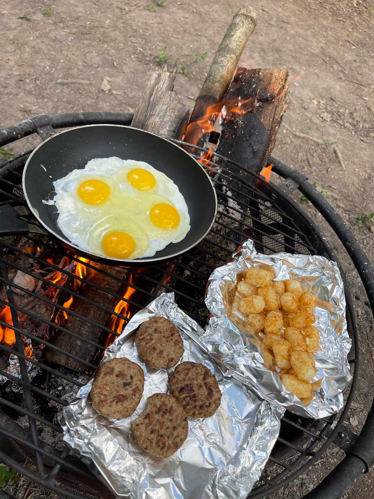 Fire pits provided for cooking or bonfires 