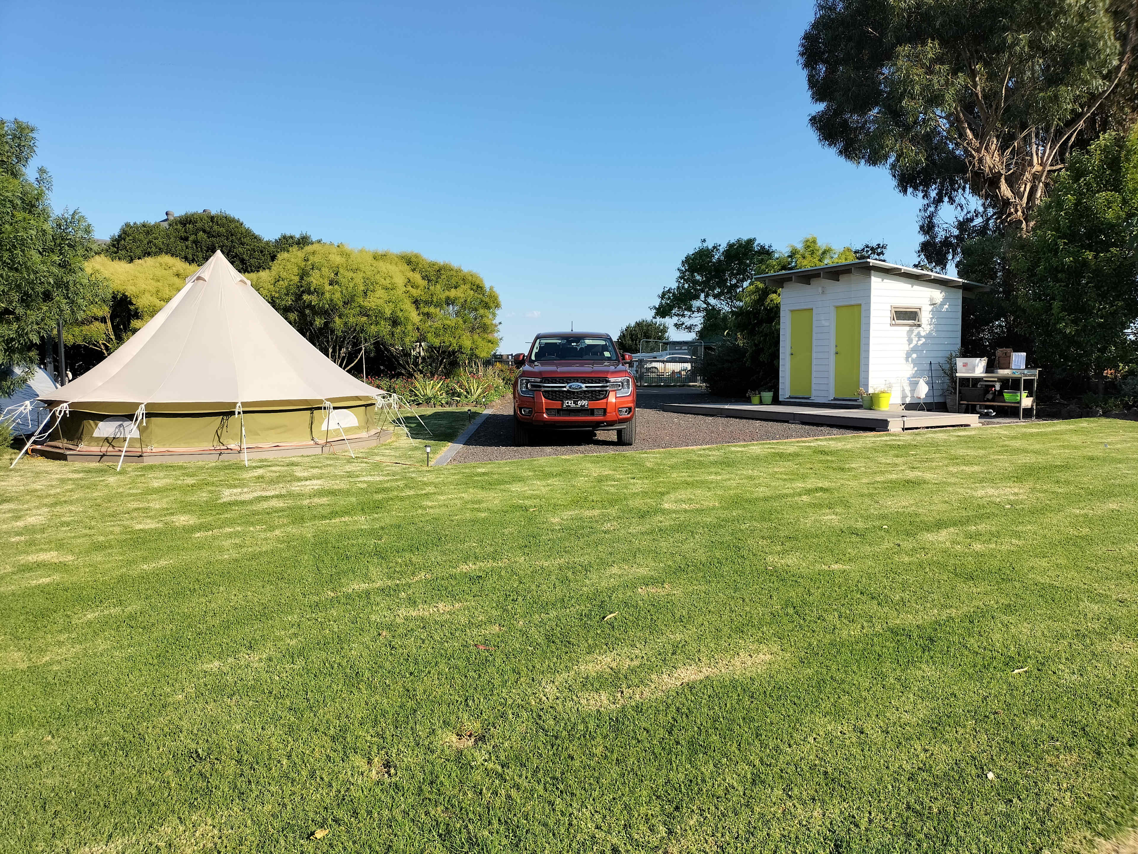 Shacks at Kardella Park