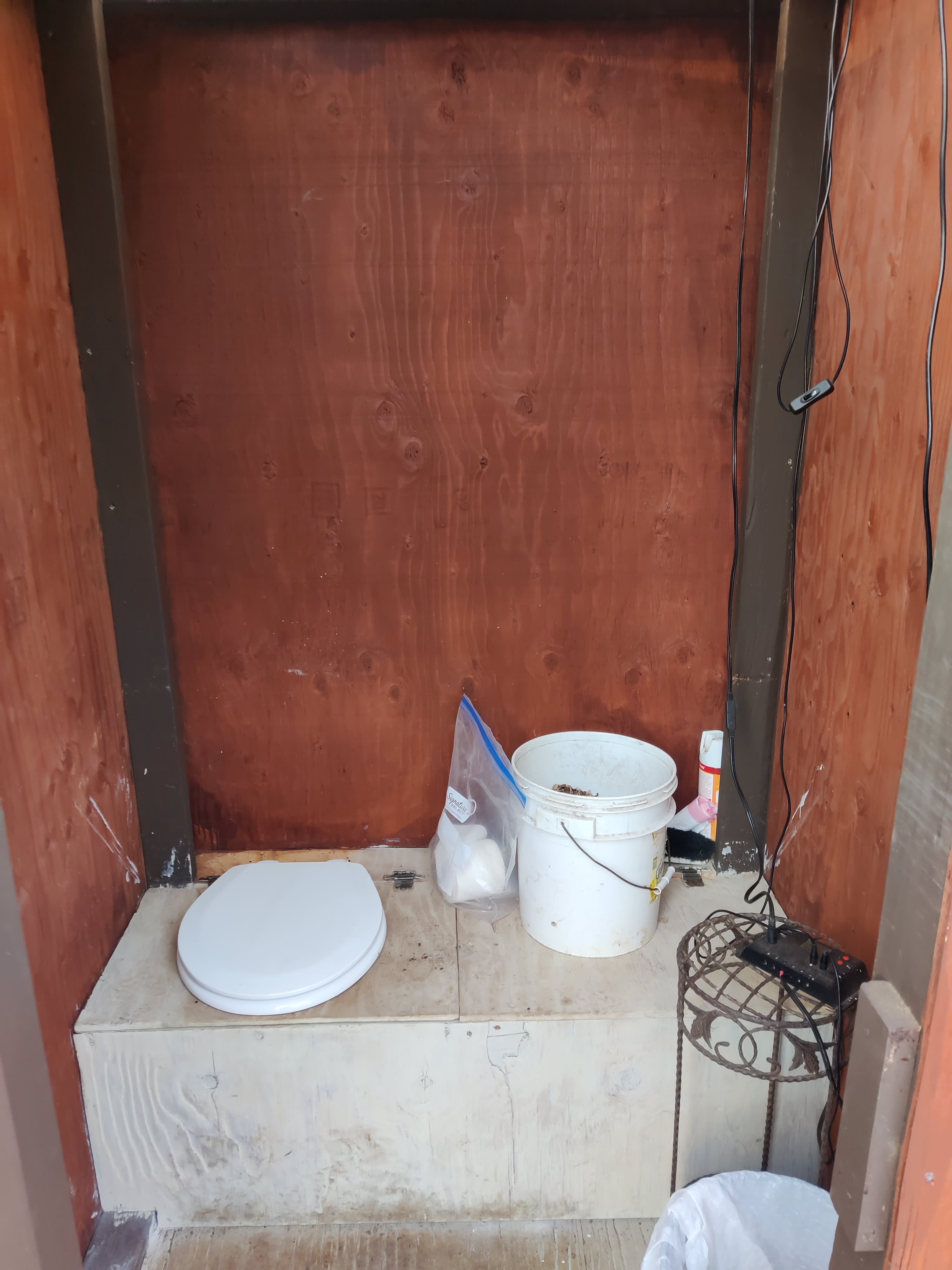 Compost outhouse - inside