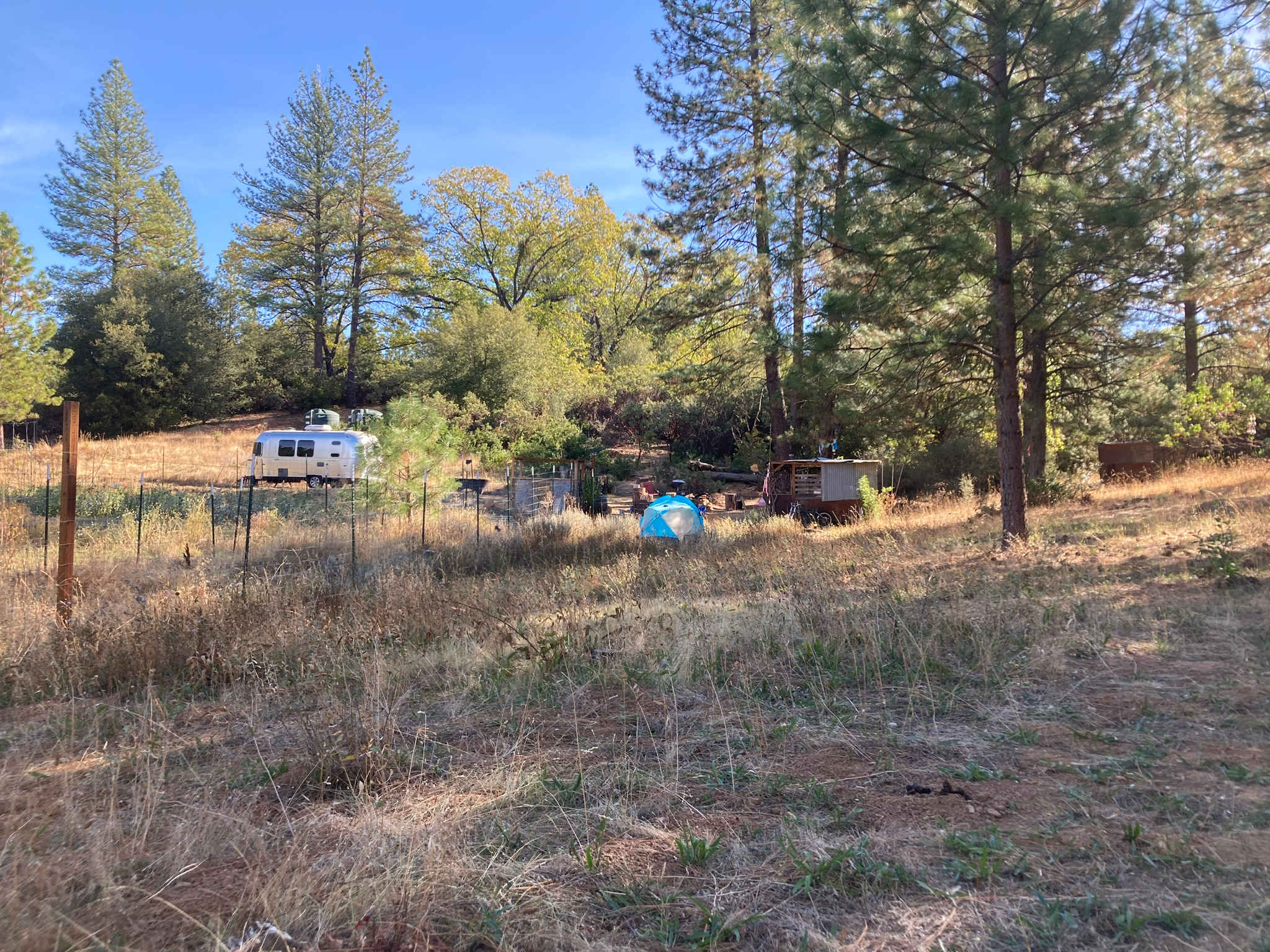 You can see the airstream parked where the main drive is, with the Soup Kitchen off to the right.  This photo was taken from one of the Soup Kitchen tent sites. 