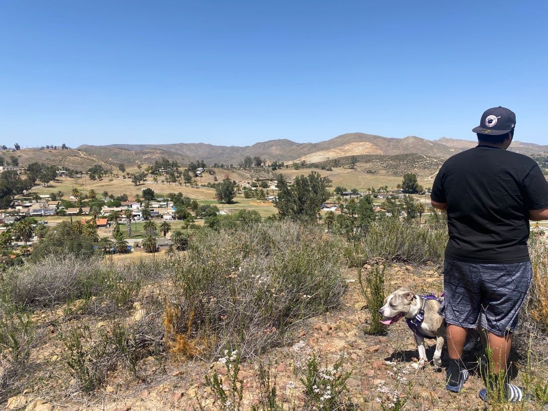 Me and my Dog checking out our view 