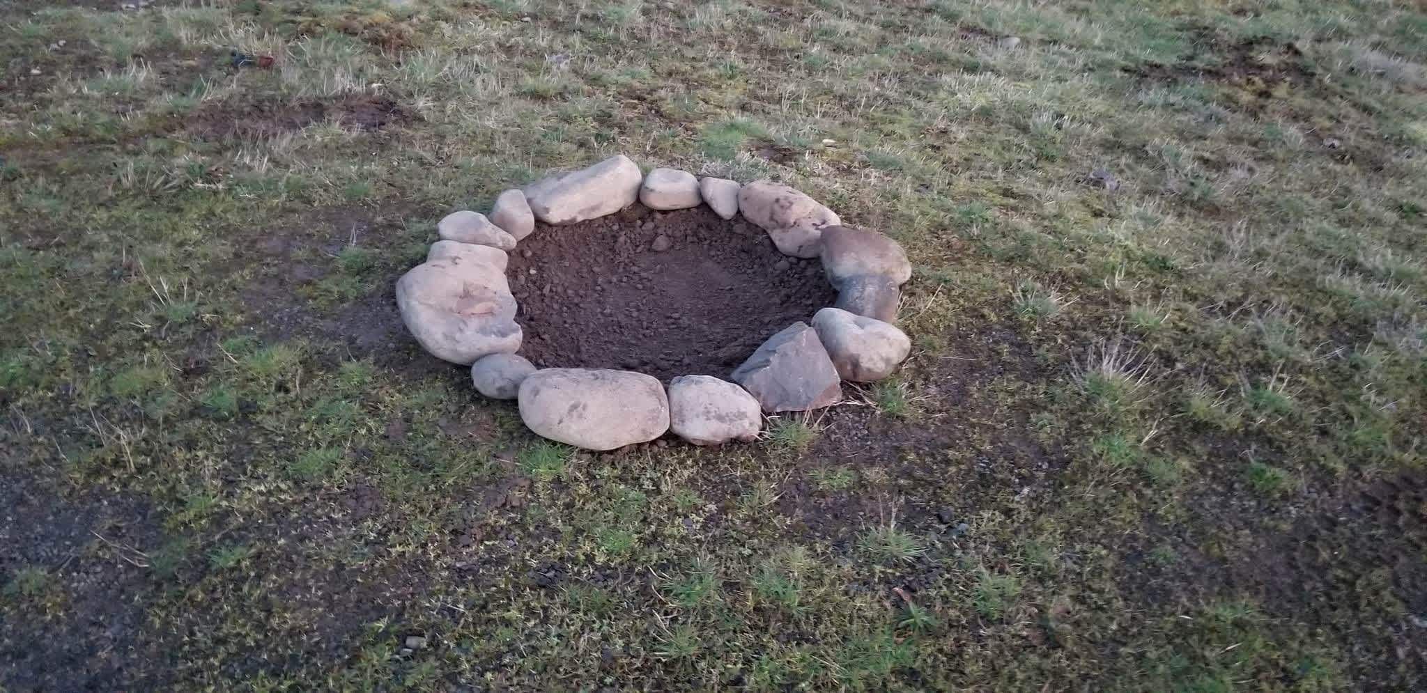 Fire ring at site