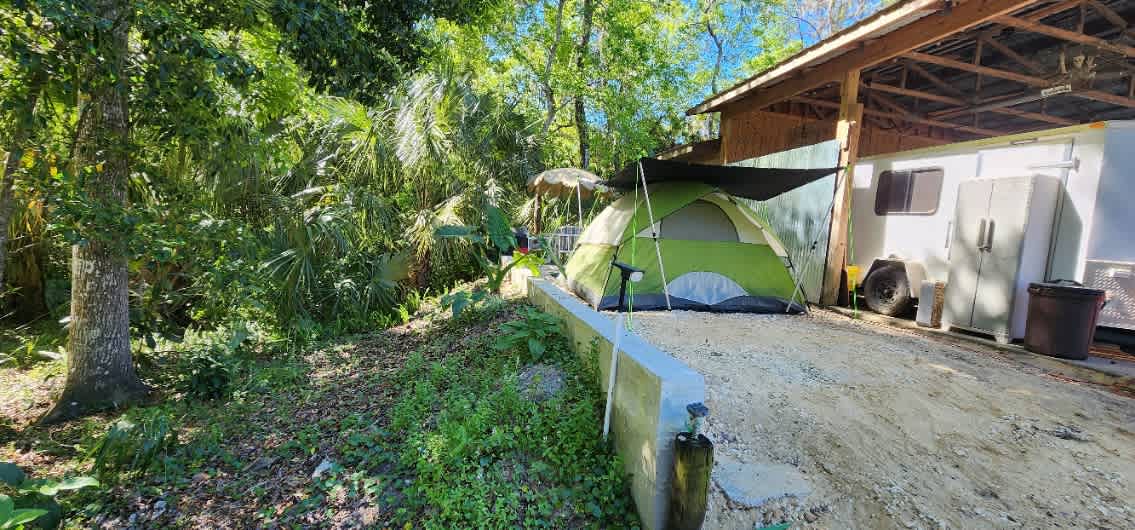 Tents or small campers accepted.