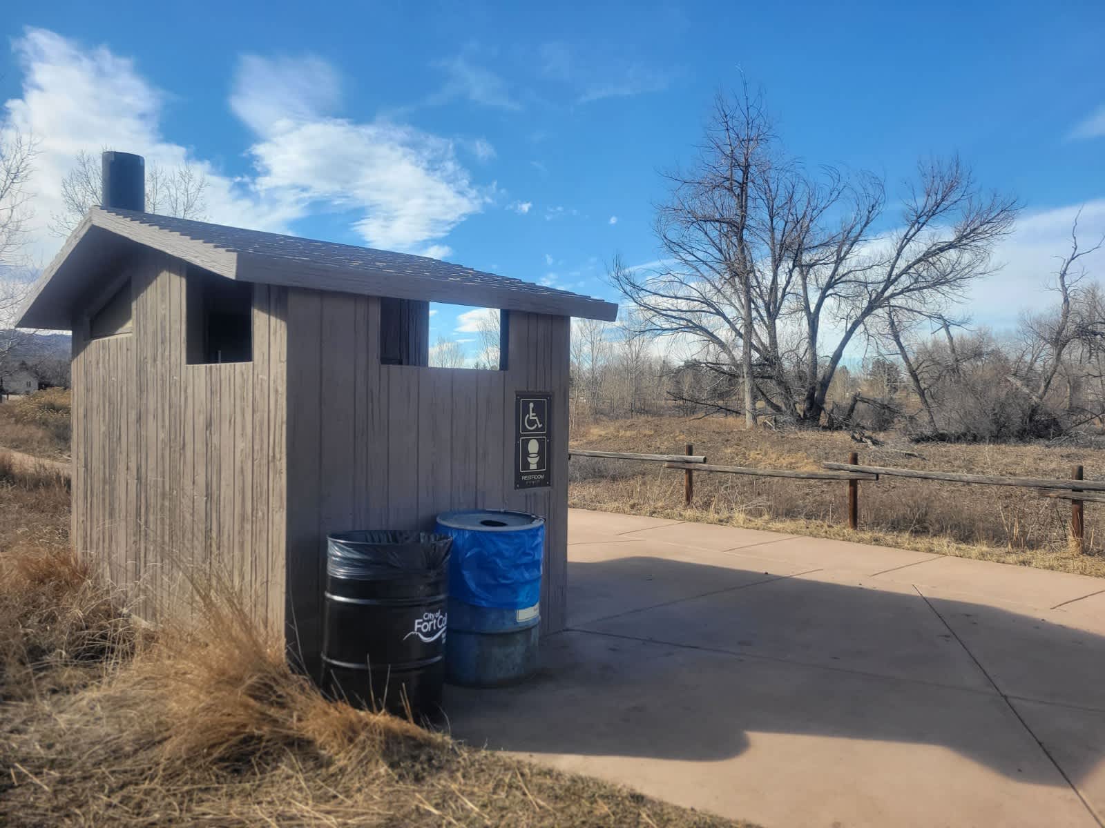 Restroom and trash
