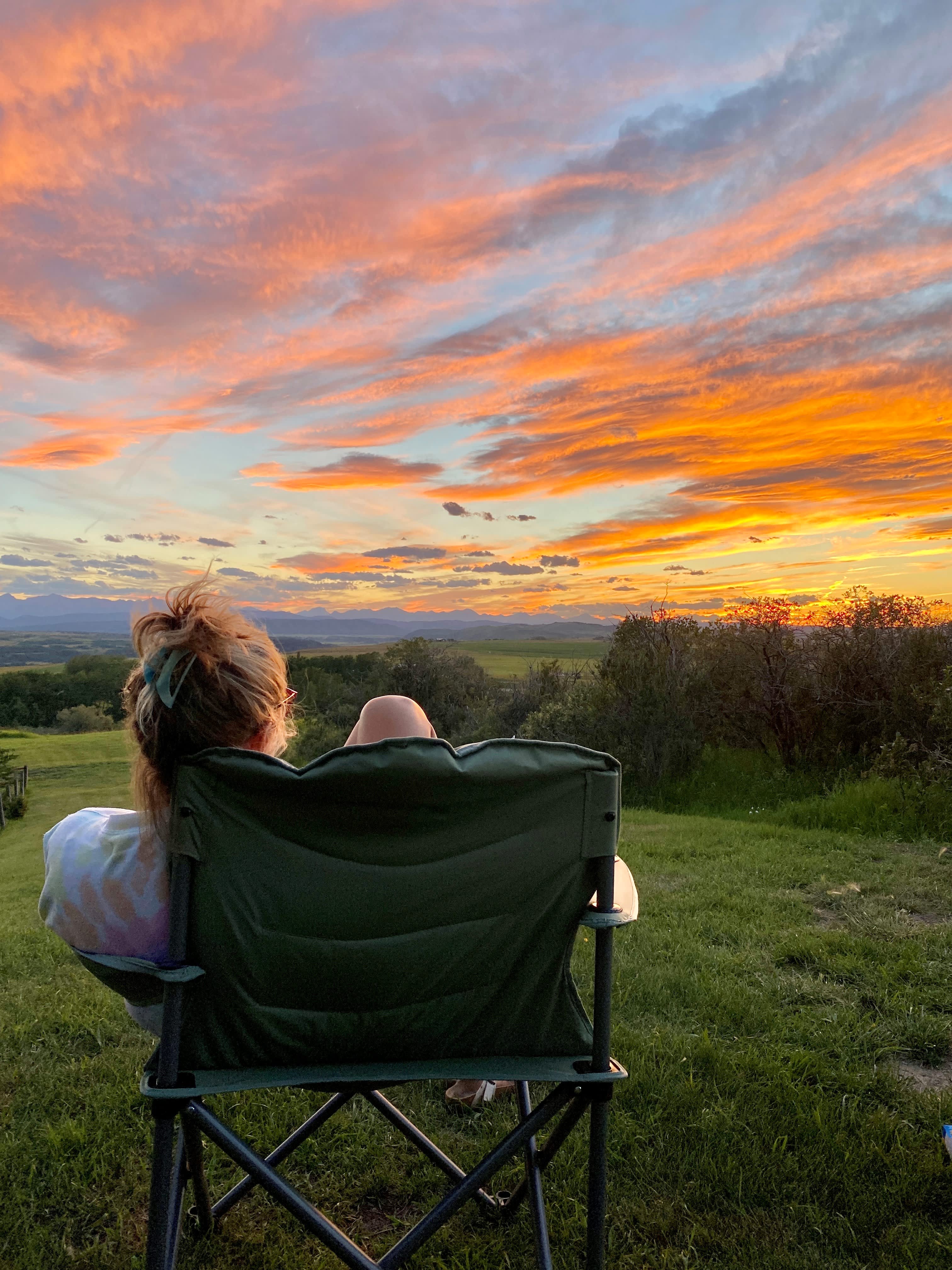 Watching the sunset steps from your door