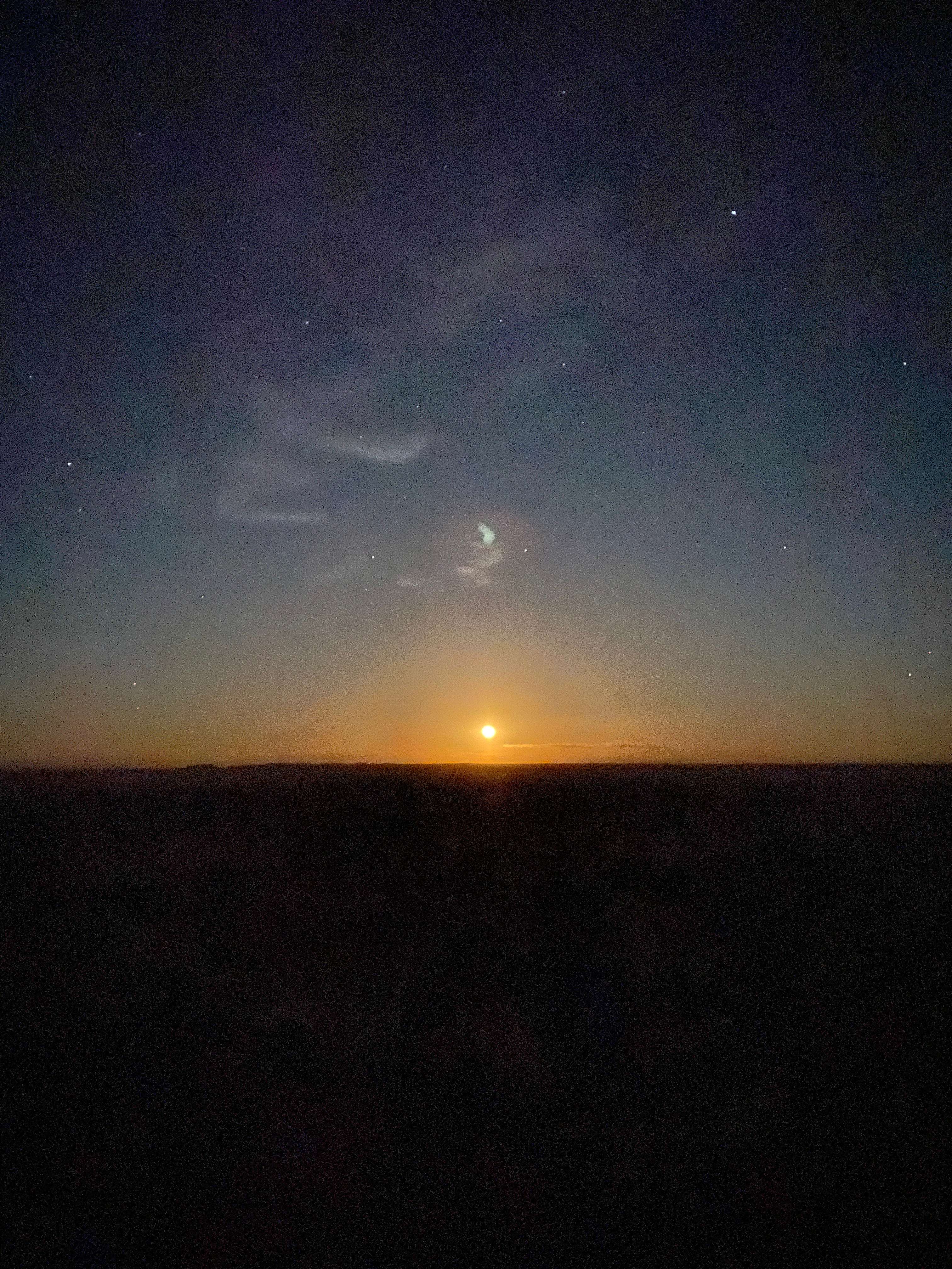 The moon was very bright!