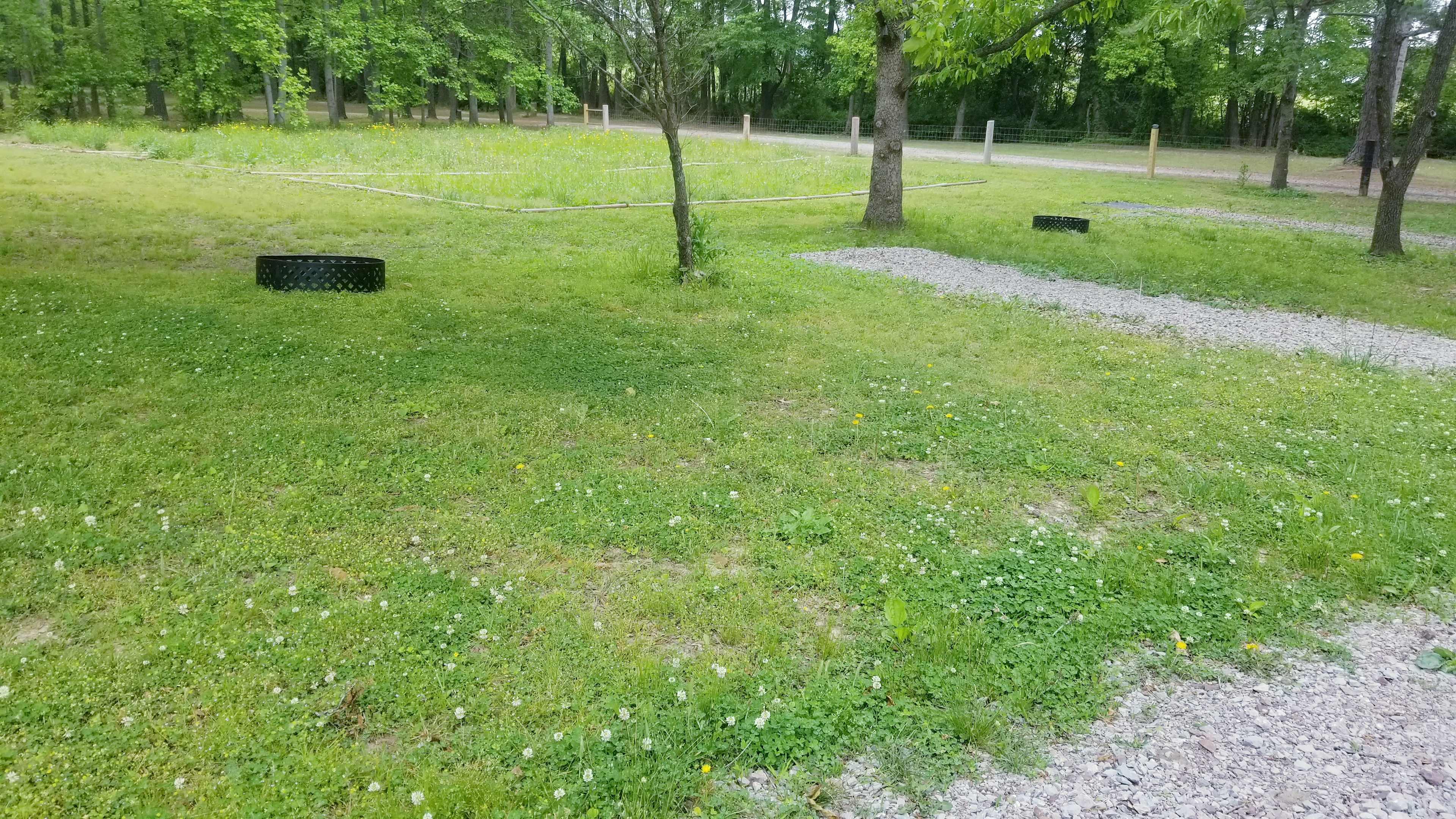 small camper space. Gravel pad is only 8ft W x 25ft L right now but I'm looking to pour another 8 ft. 