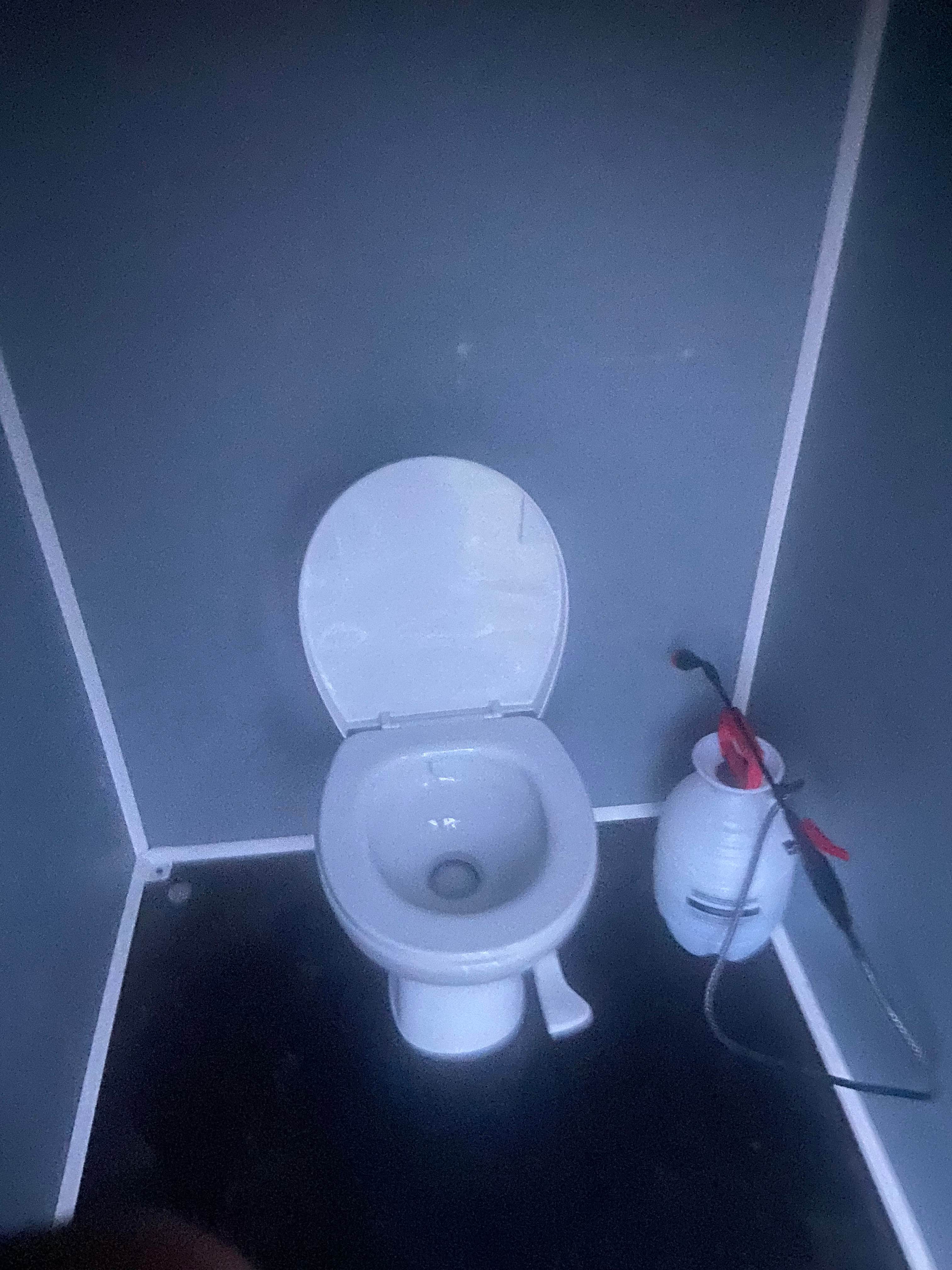 Inside Porta Potty