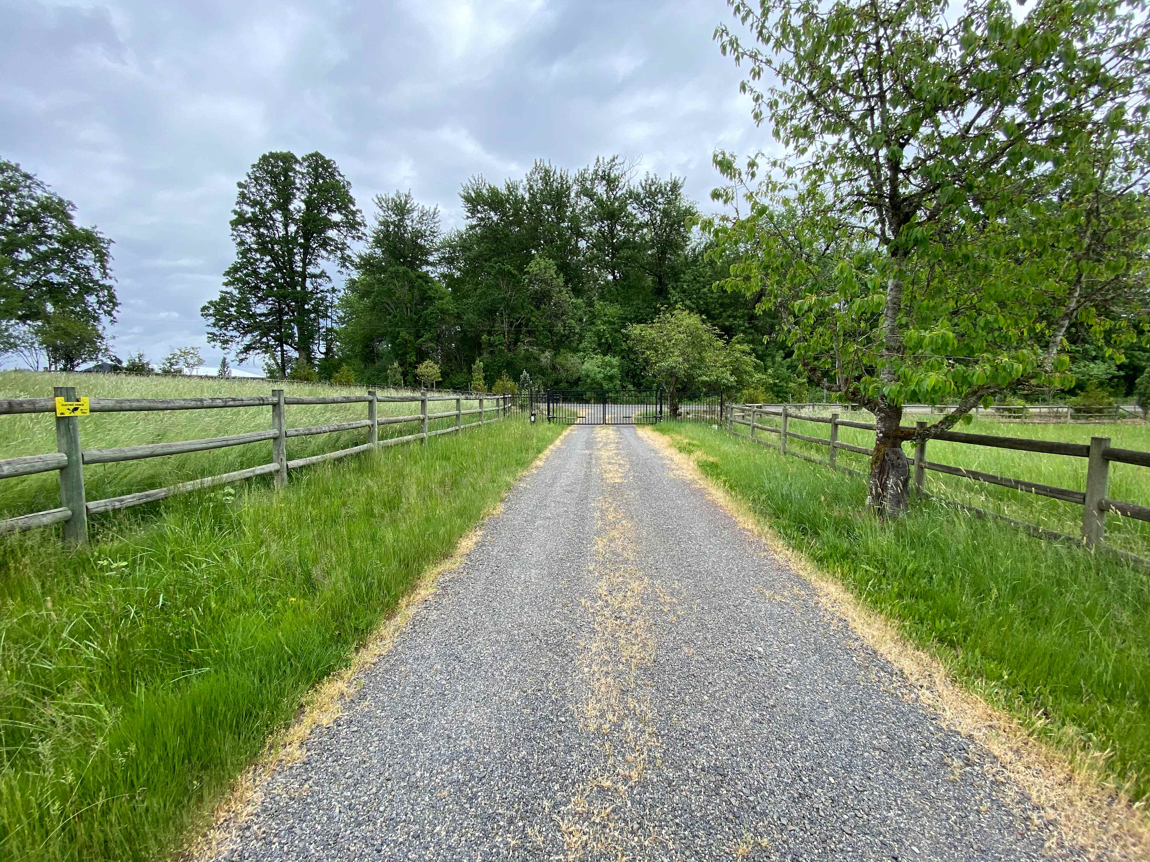 Entry gate. Camp field on right side of photo.