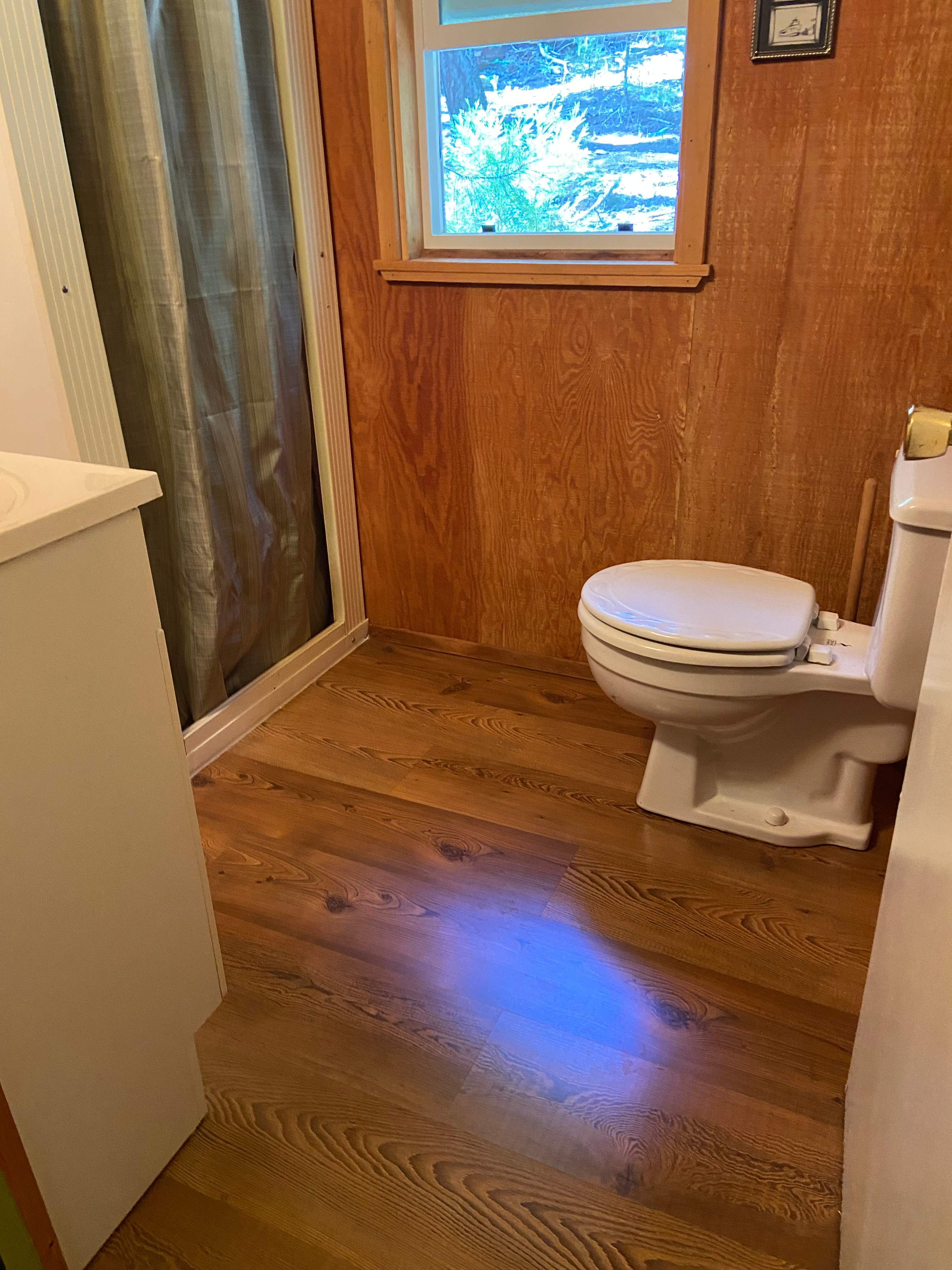 Shower Stall, sink and toilet