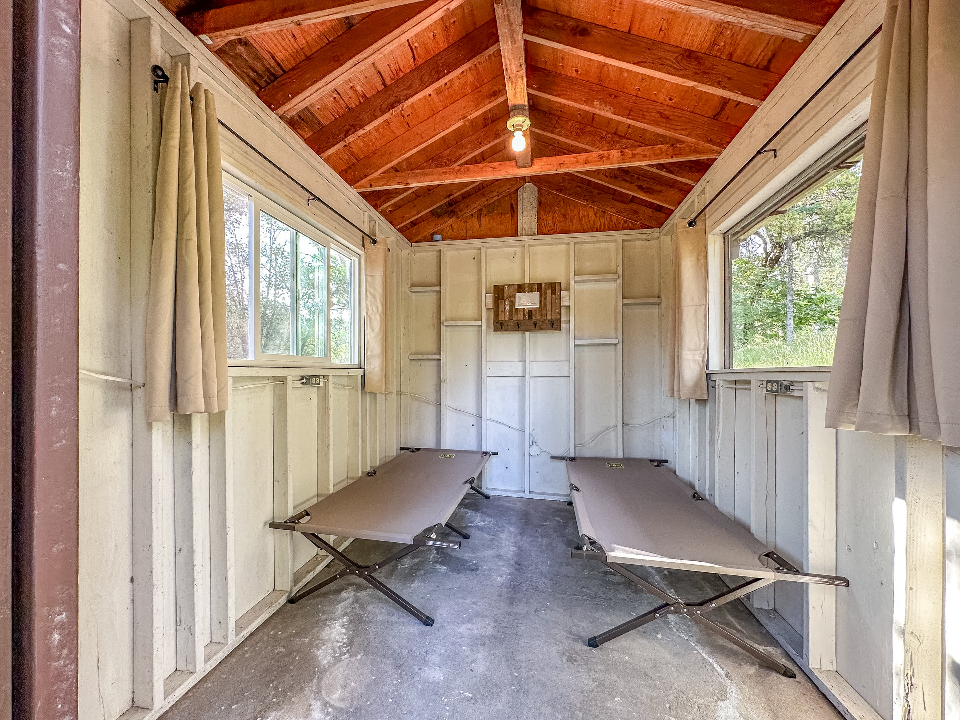 Cabin interior view from the doorway