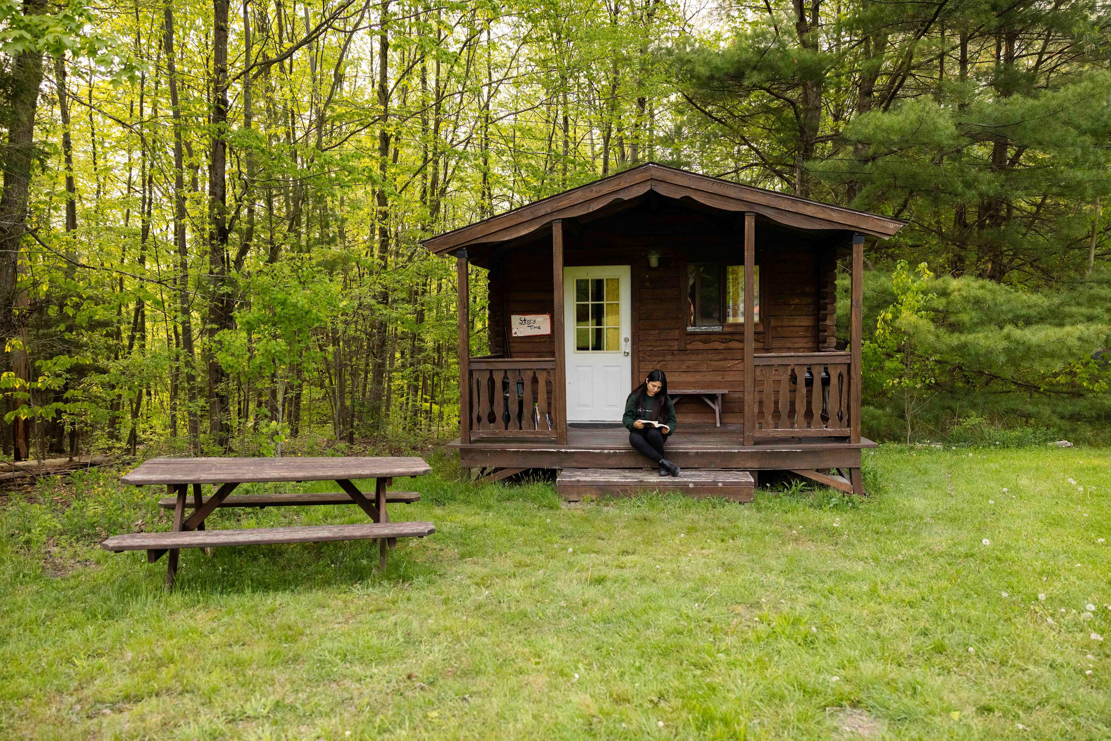 front view of the cabin