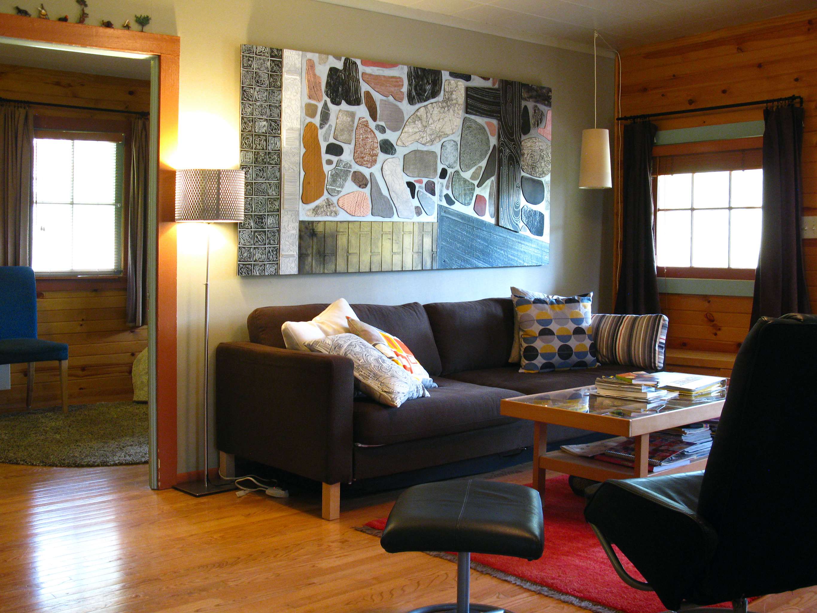 Living / dining / kitchen in one room, and sofa bed