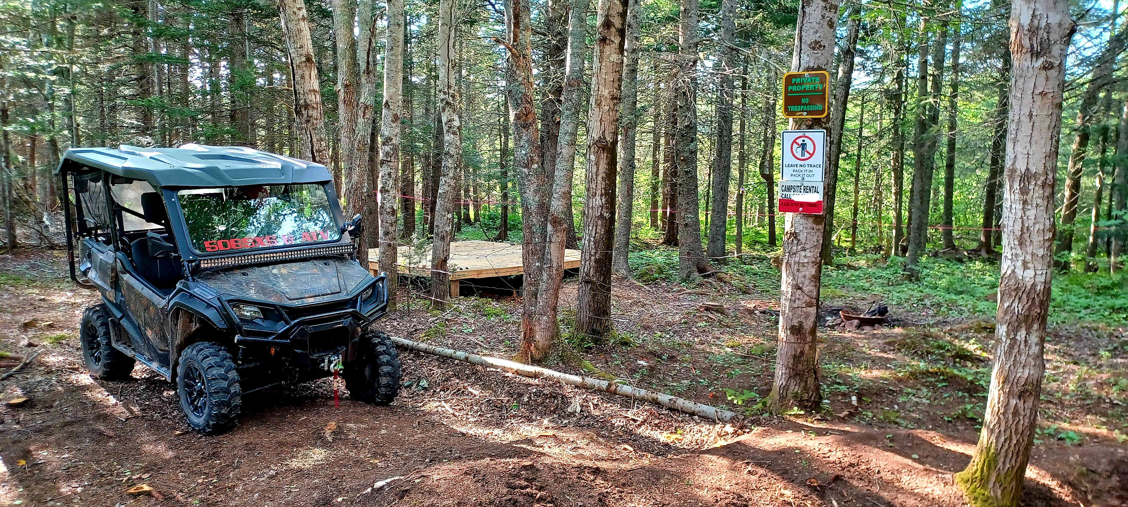 General overlook of the campsite