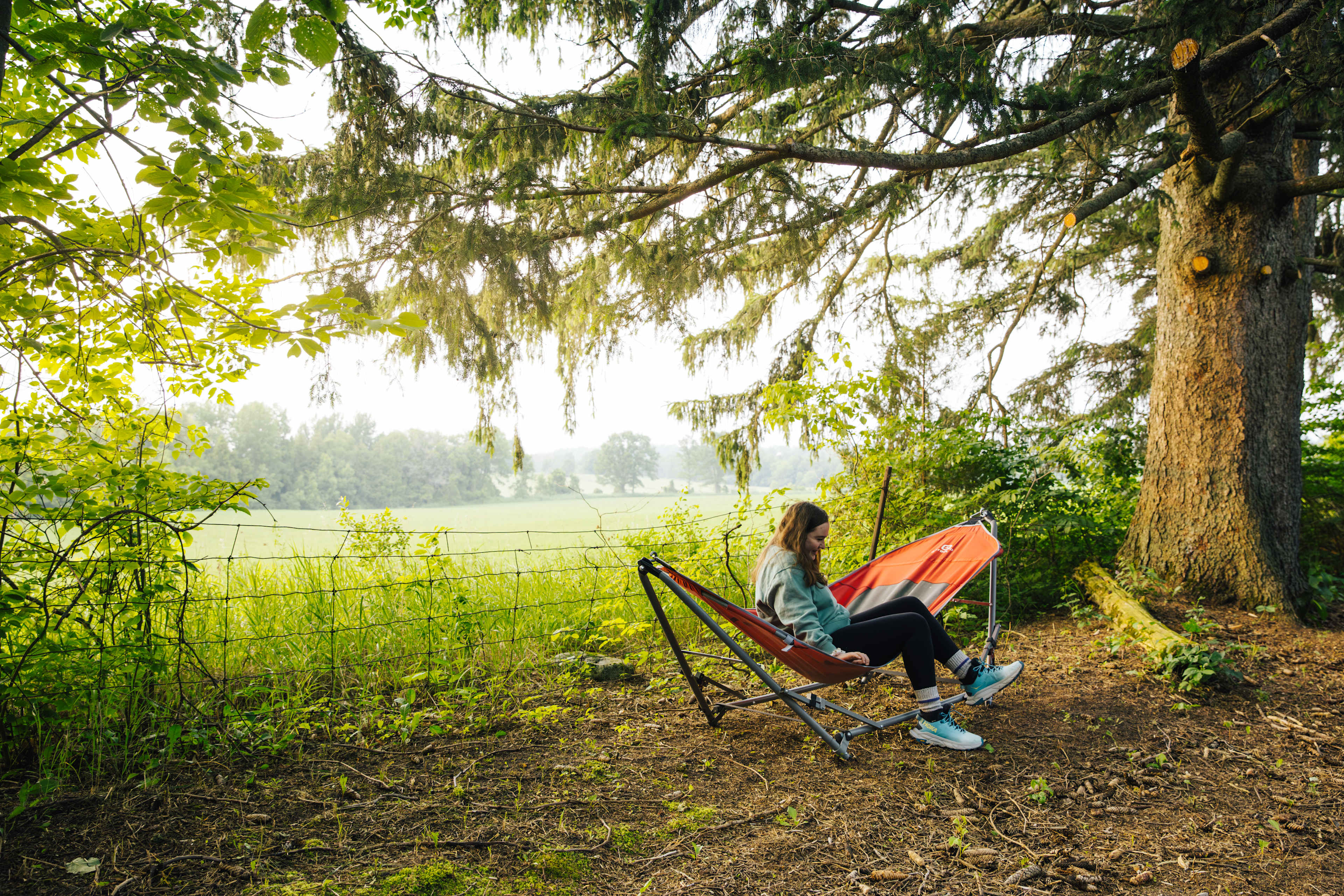 Hammock right next to the firepit
