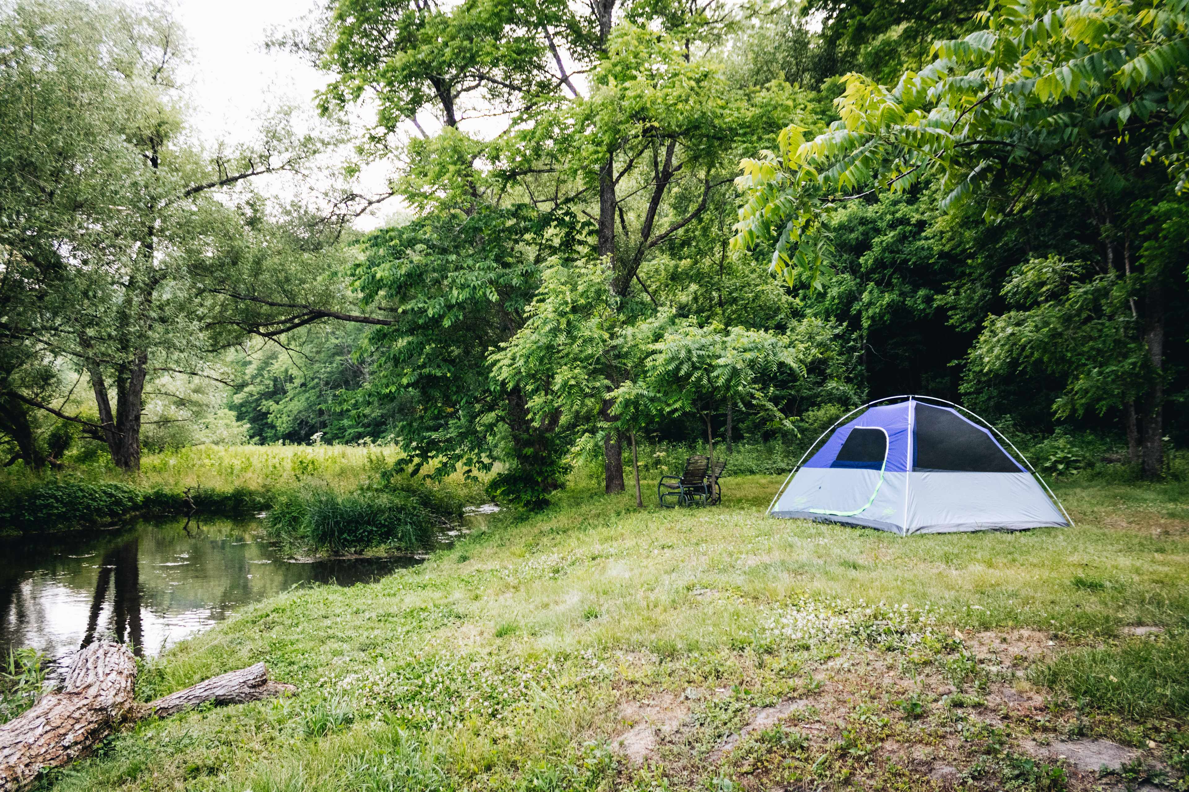 There is plenty of space for multiple tents. I picked a spot close to the creek. 