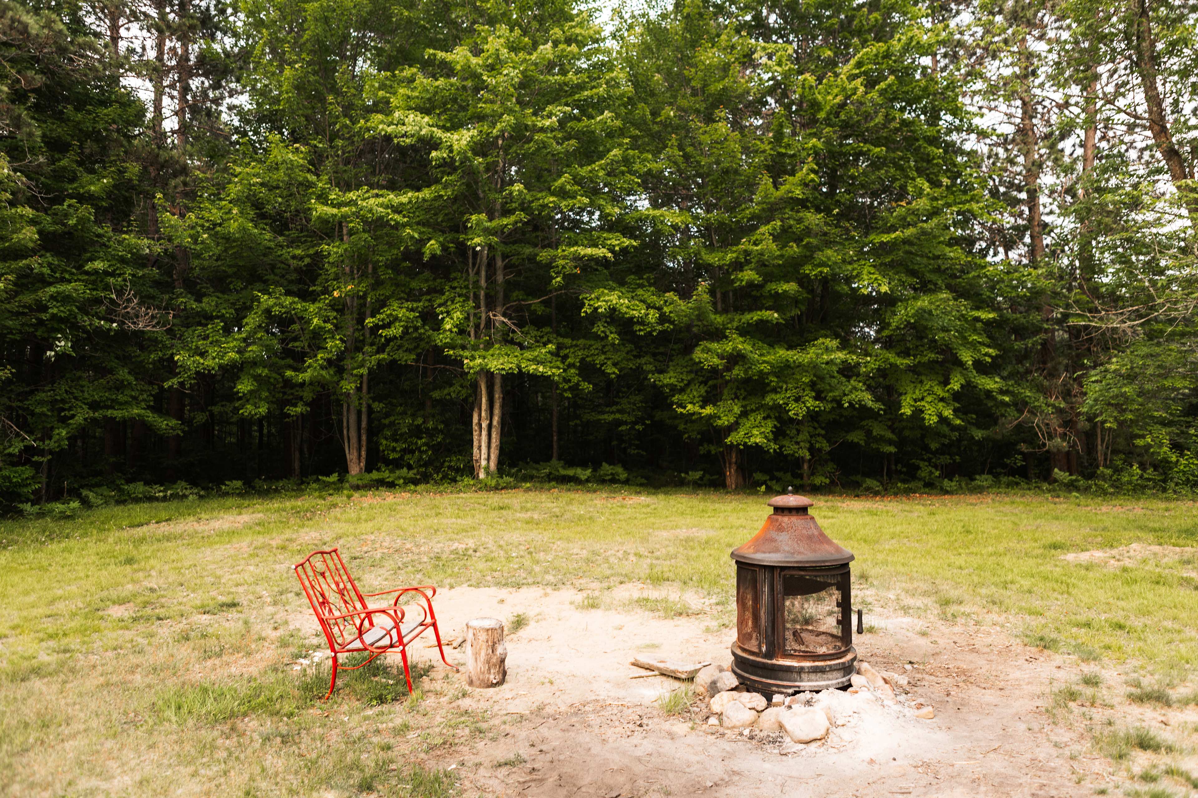 fire ring in the center of the site