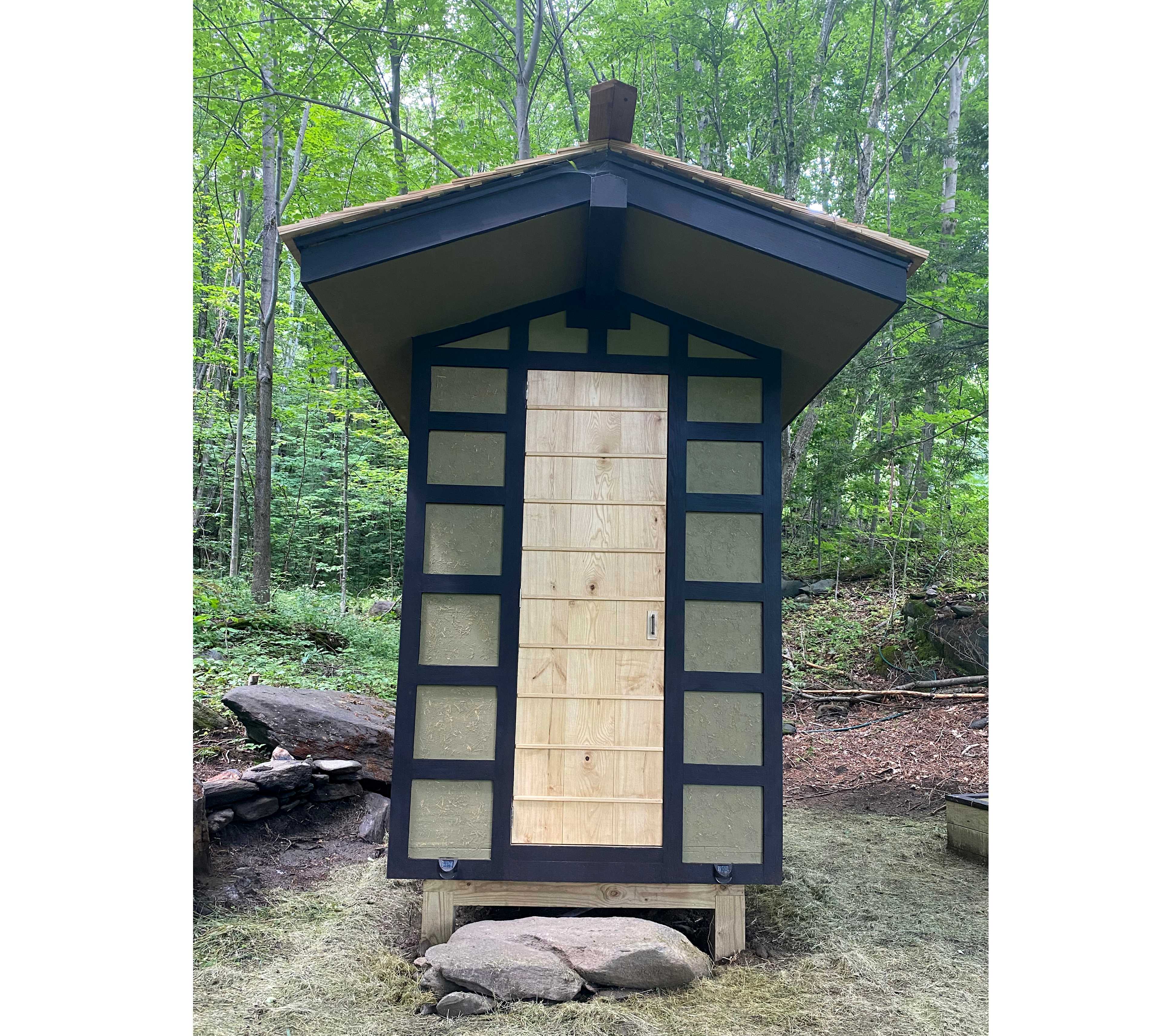 the composting toilet. 