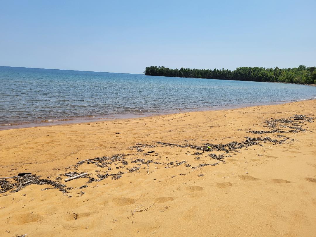The beach and Louis point in the distance.