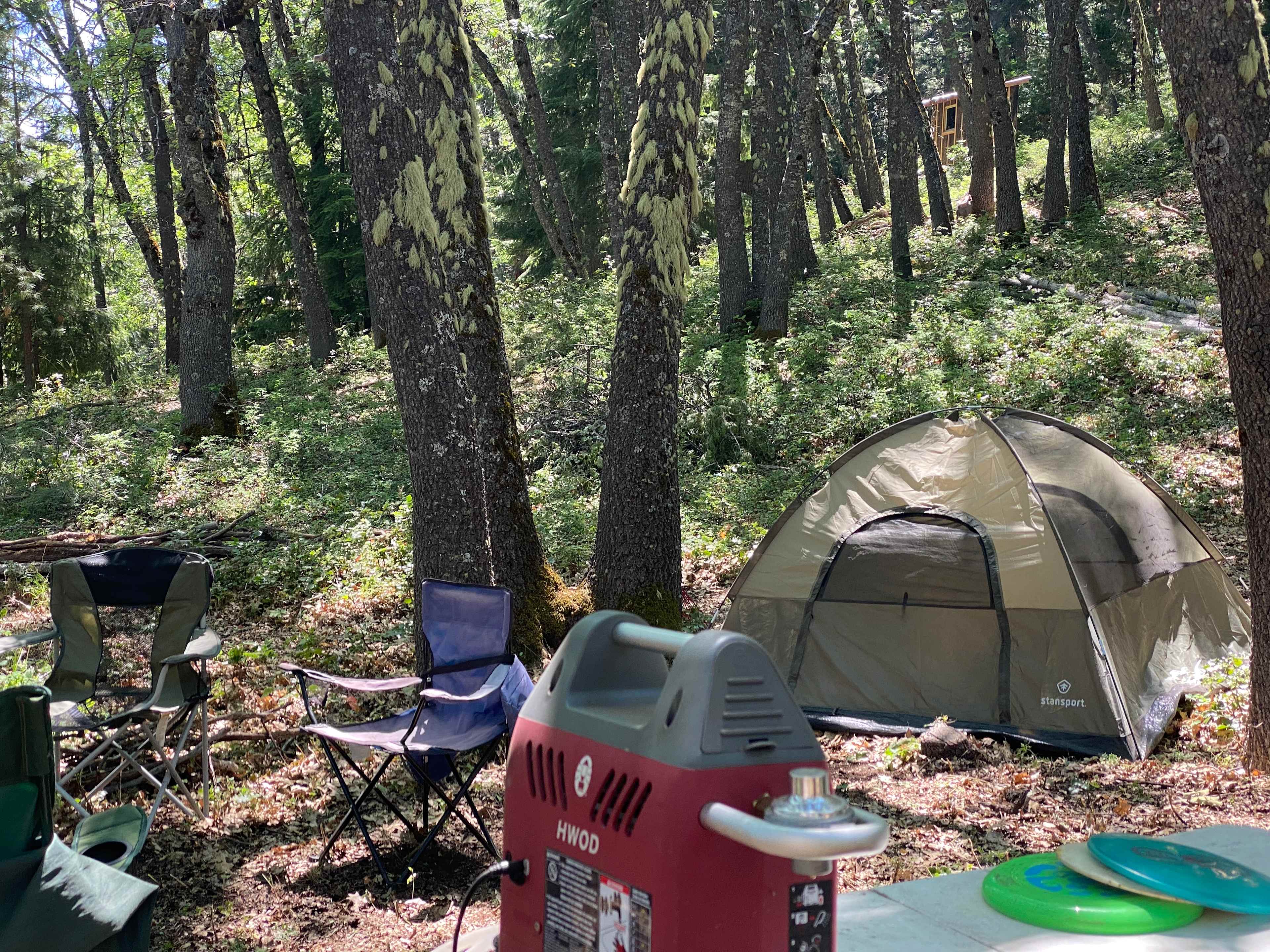 The new oak grove camp site is within a short walk up to the compost toilet.