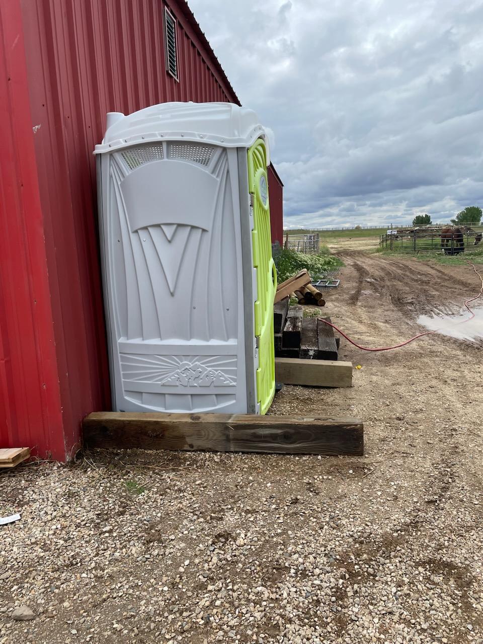 We have a porta potty 