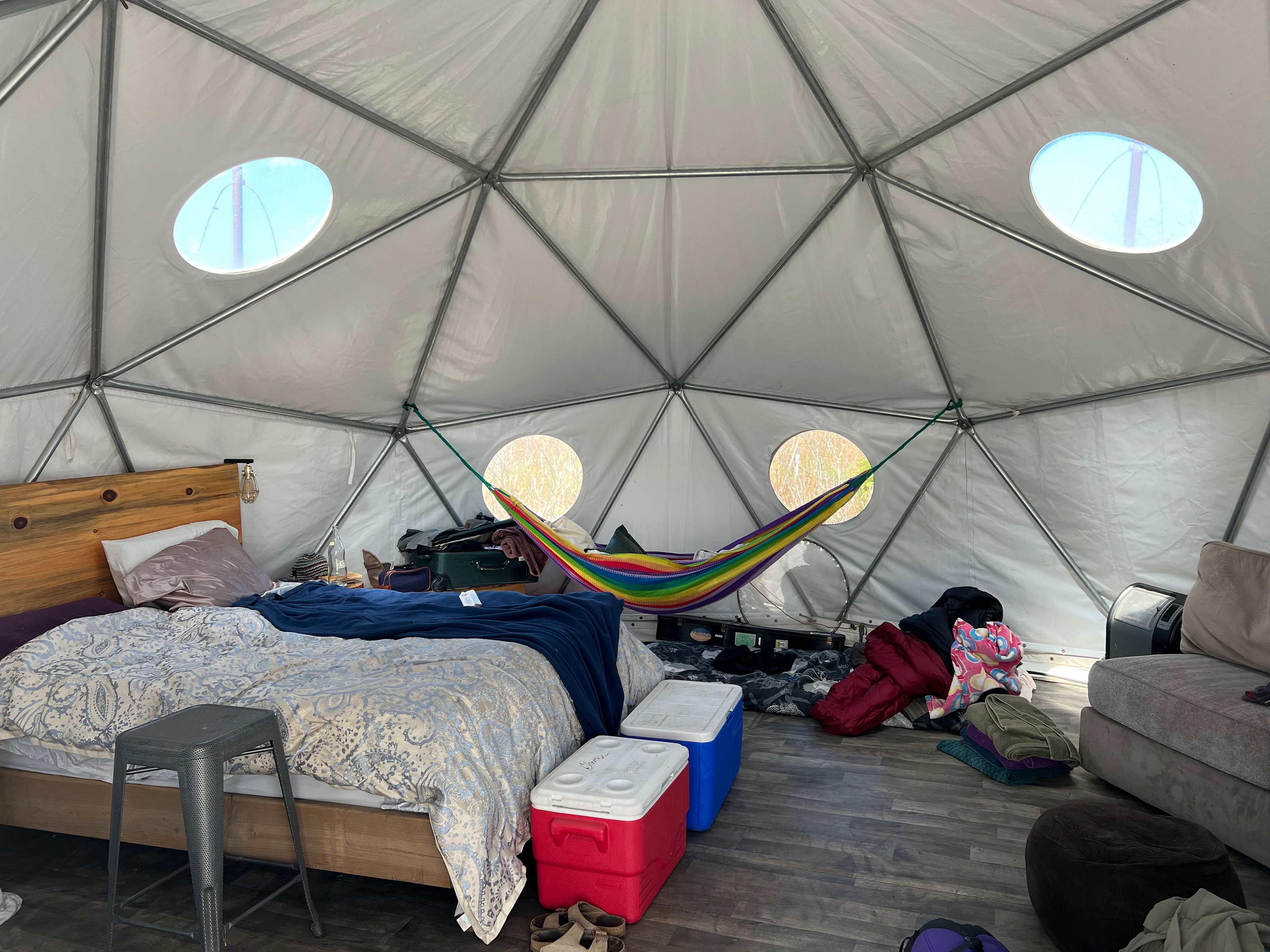 All our stuff in the dome