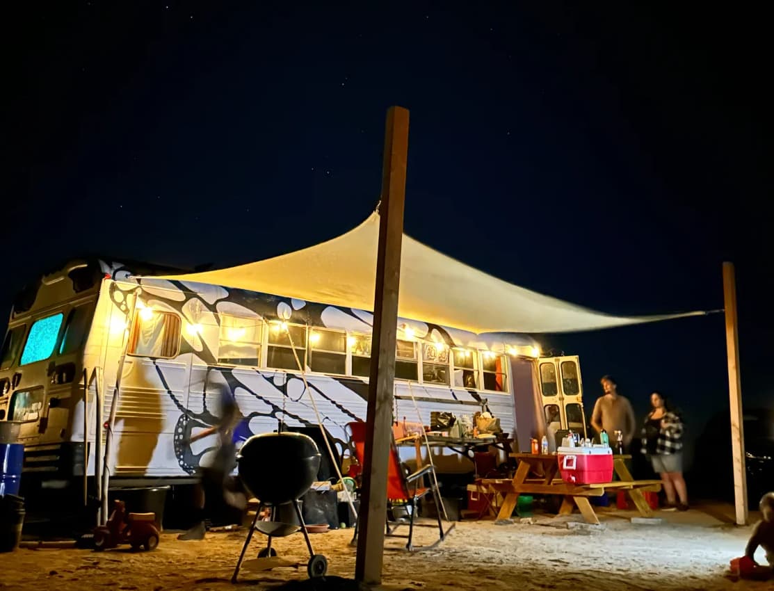 Family-Friendly Skoolie Glamping