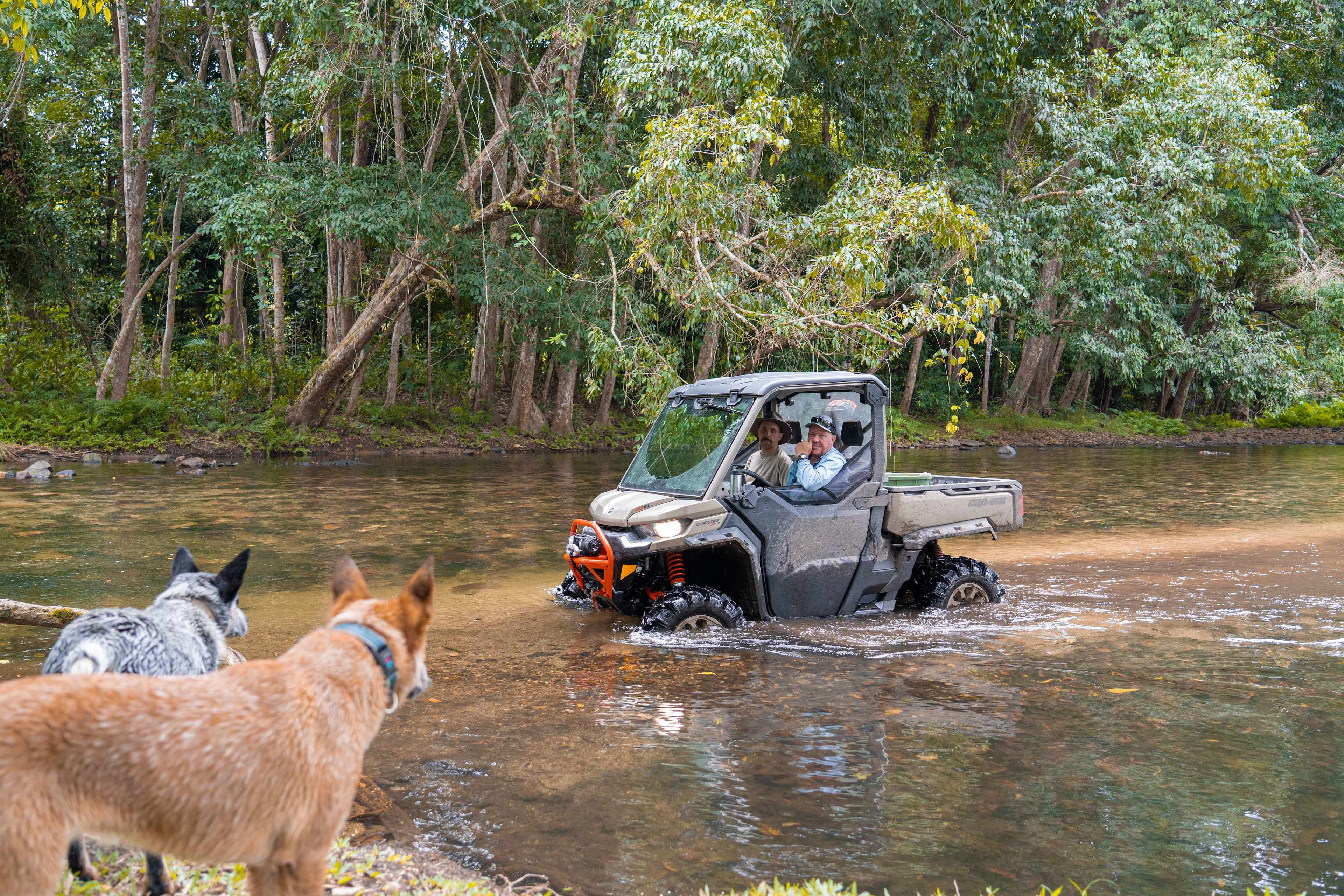 Exploring the river with the host Glen