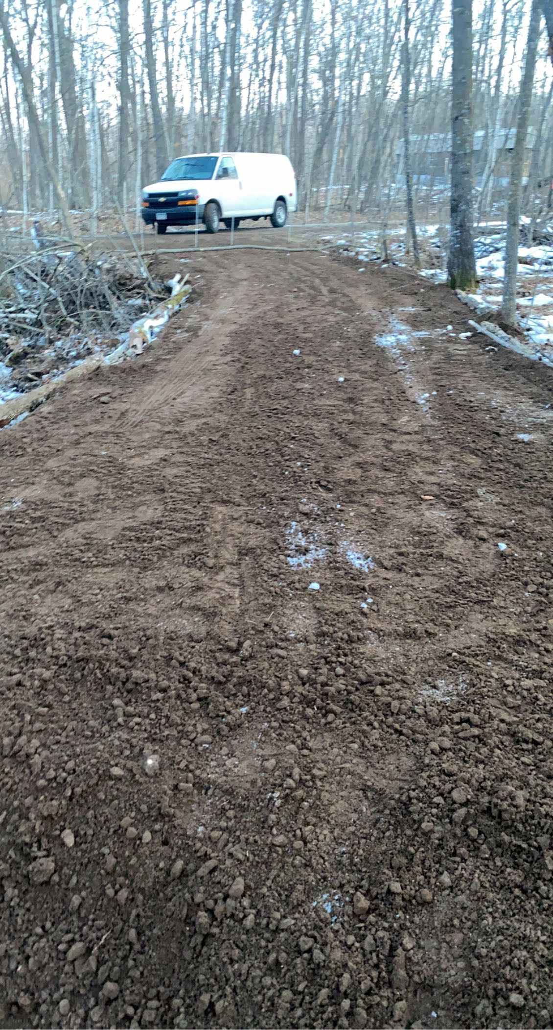 On street, in front of driveway