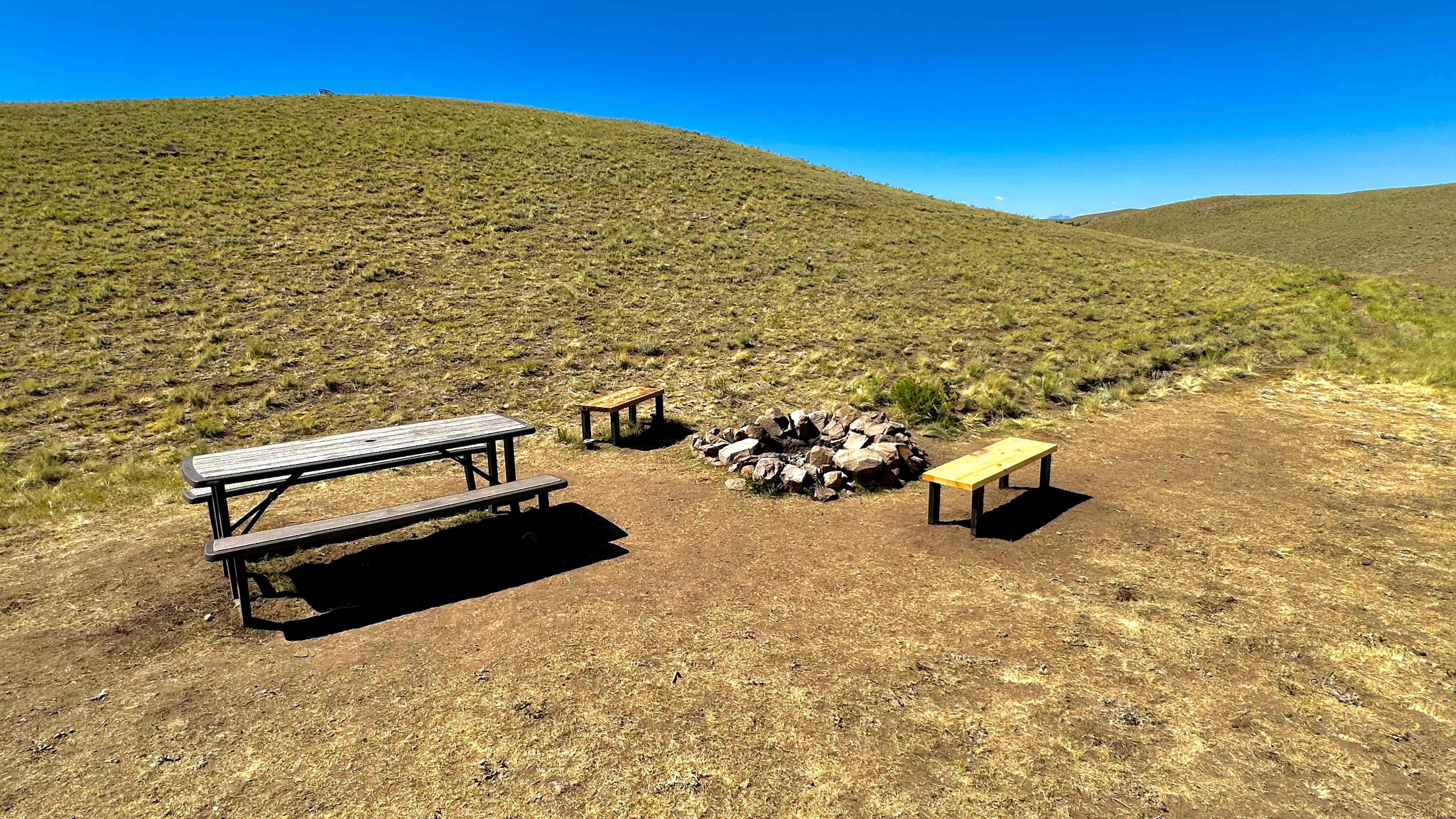New Fire Pit Benches and 6ft Long Picnic Bench installed Summer 2023.