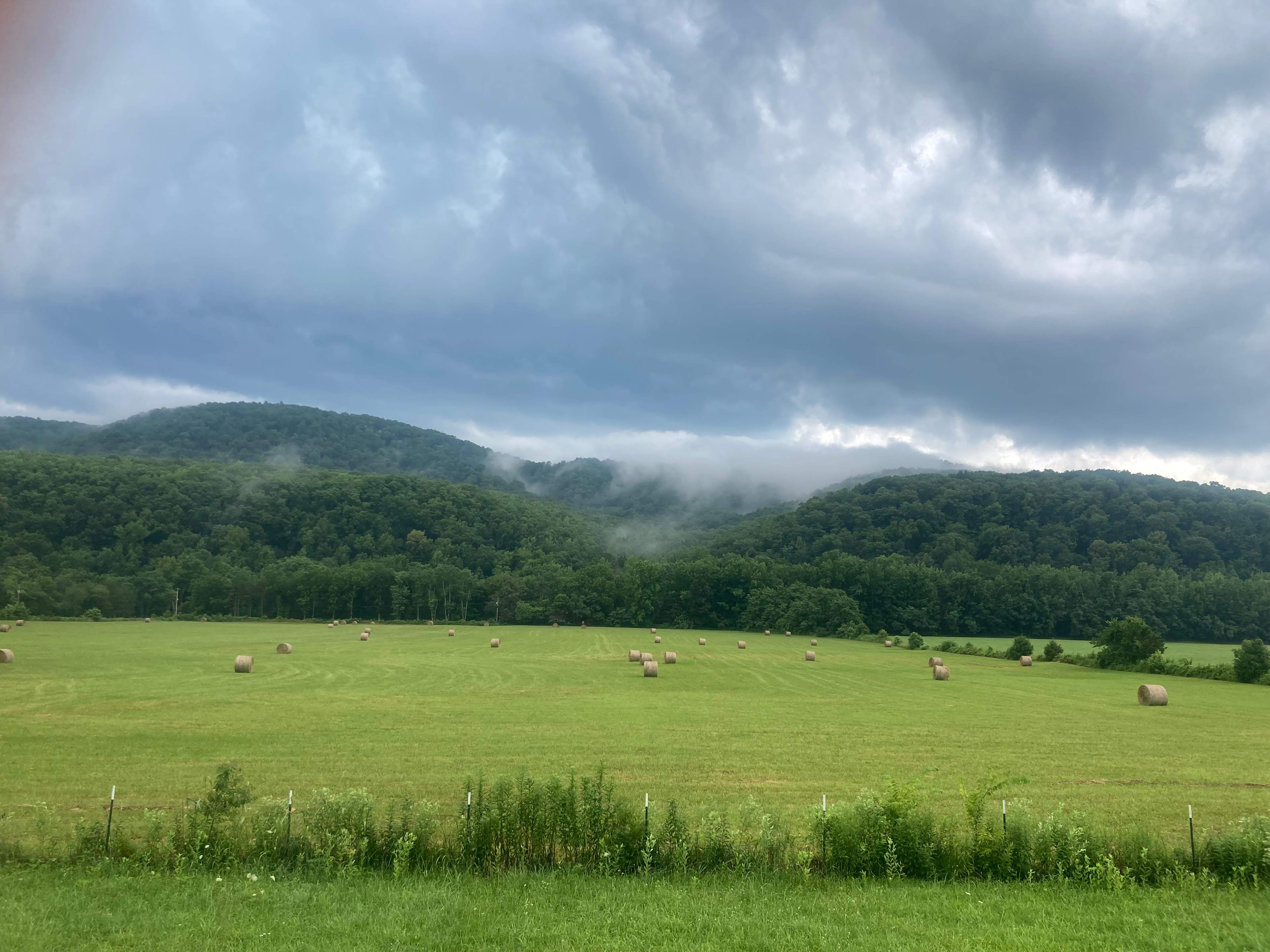 Scene in town looking toward Chimney Rock.