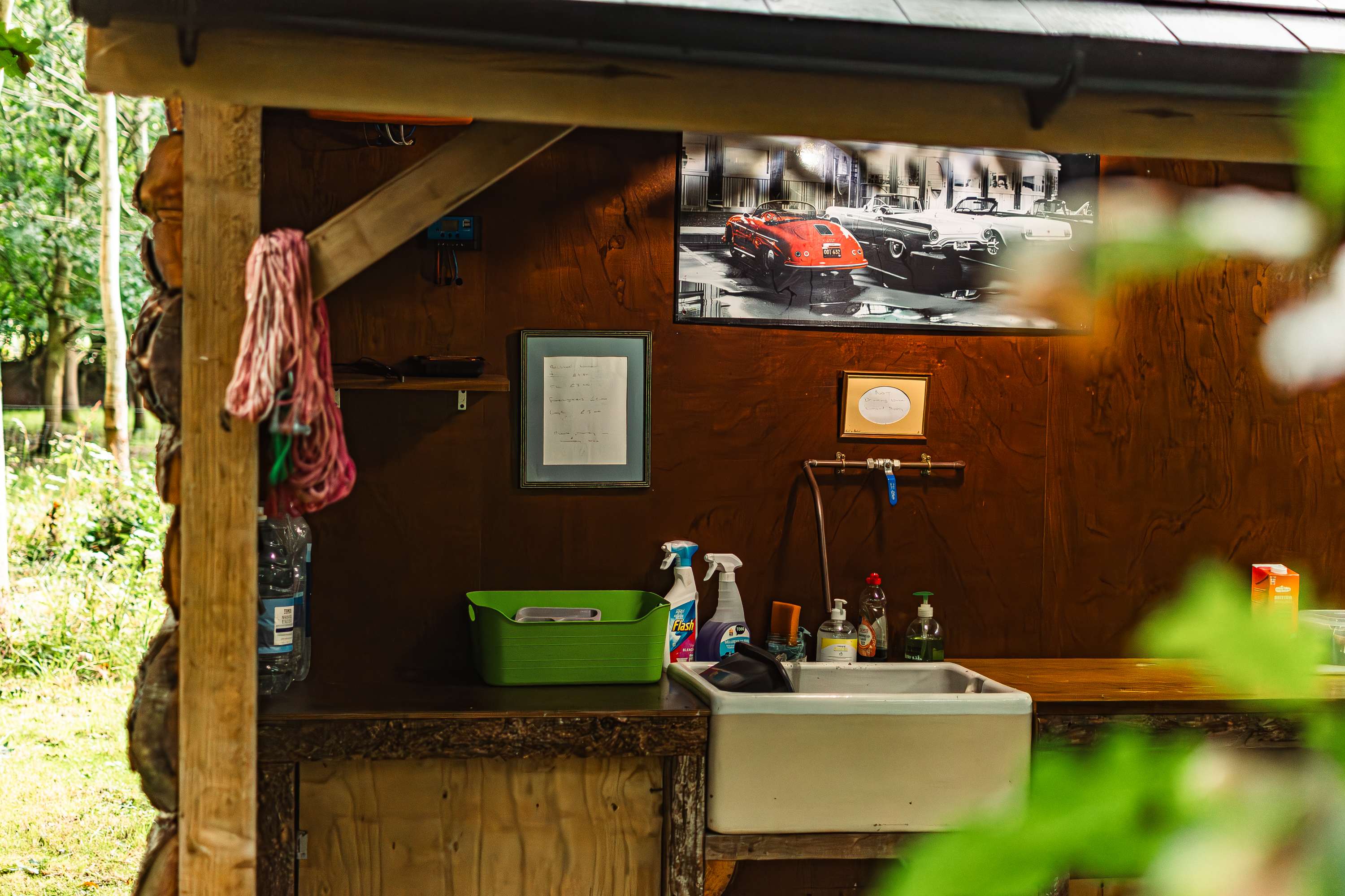 The camp site kitchen cabin