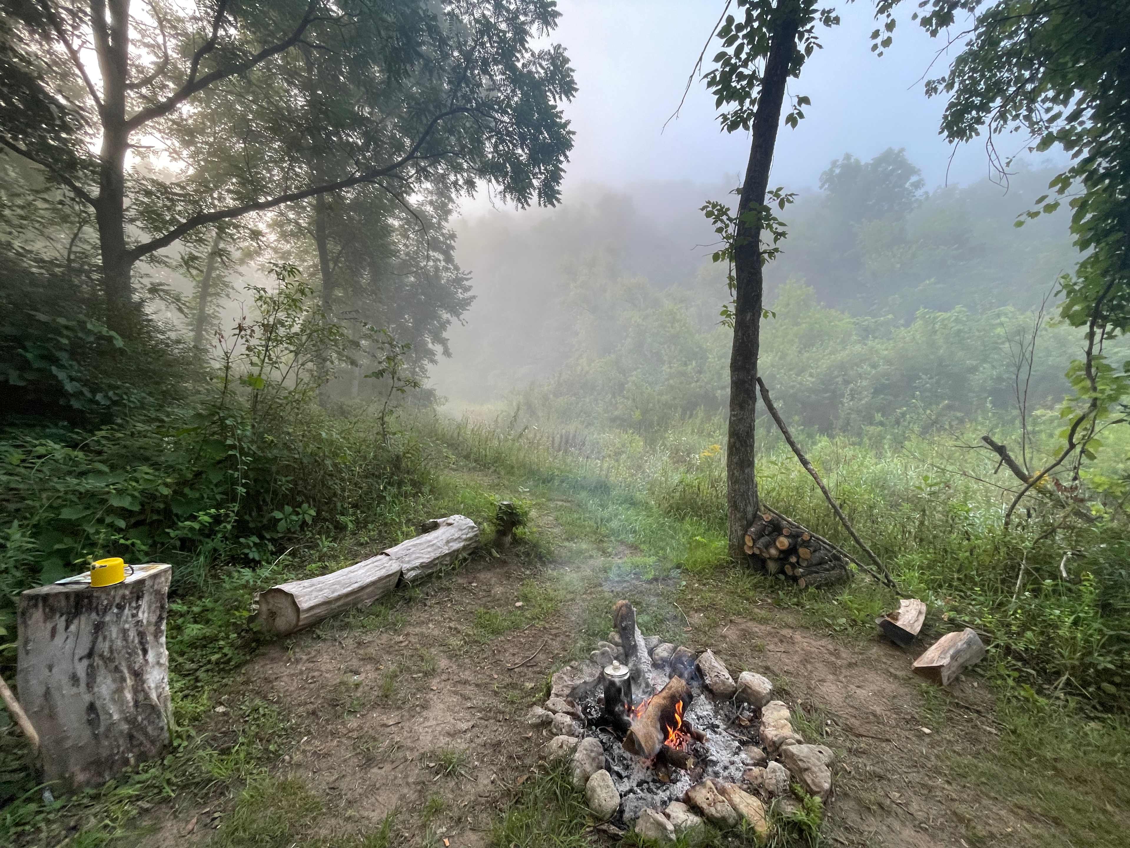 Tent camping on secluded 40 acres.