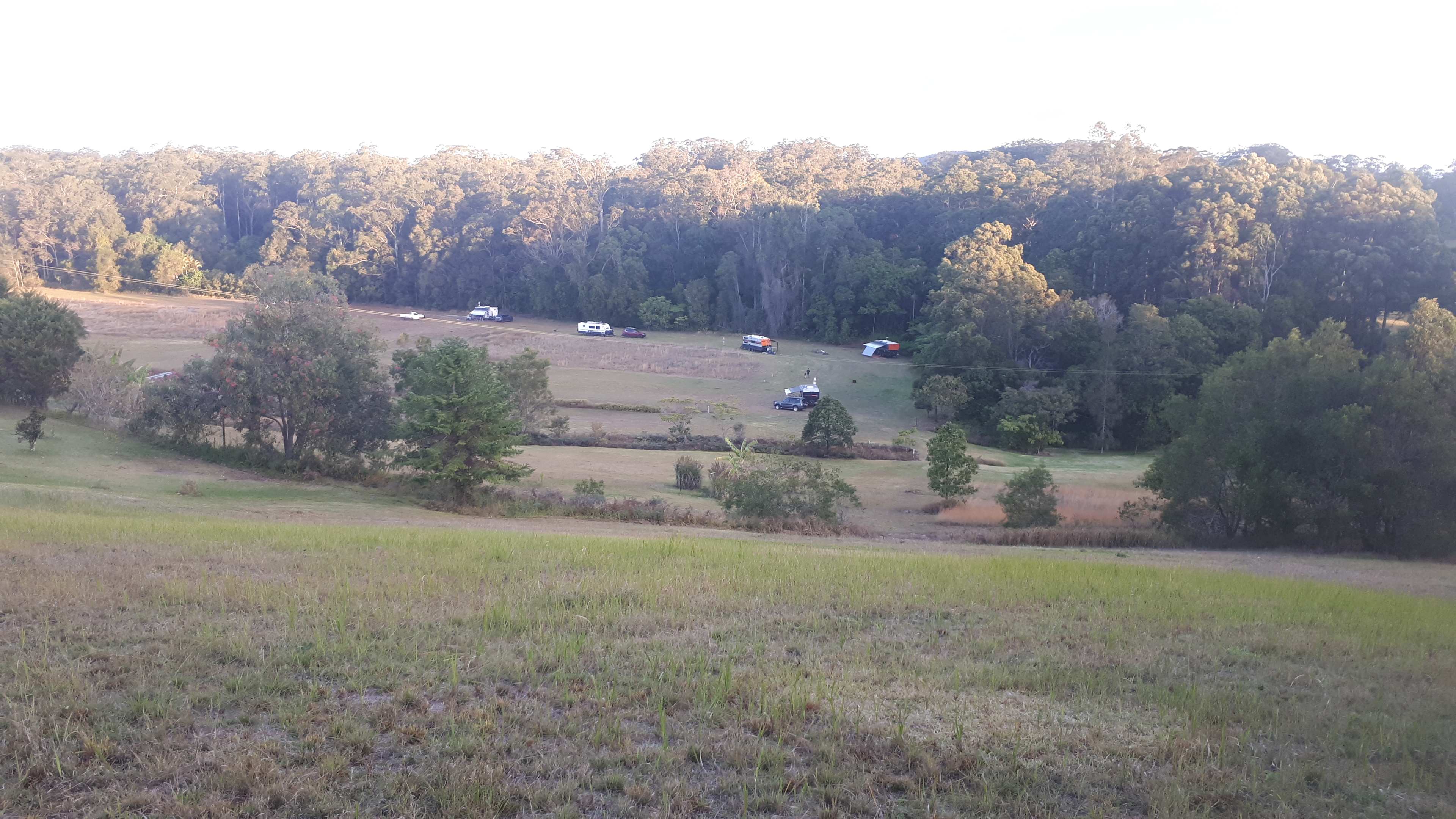 Hill view of sites.