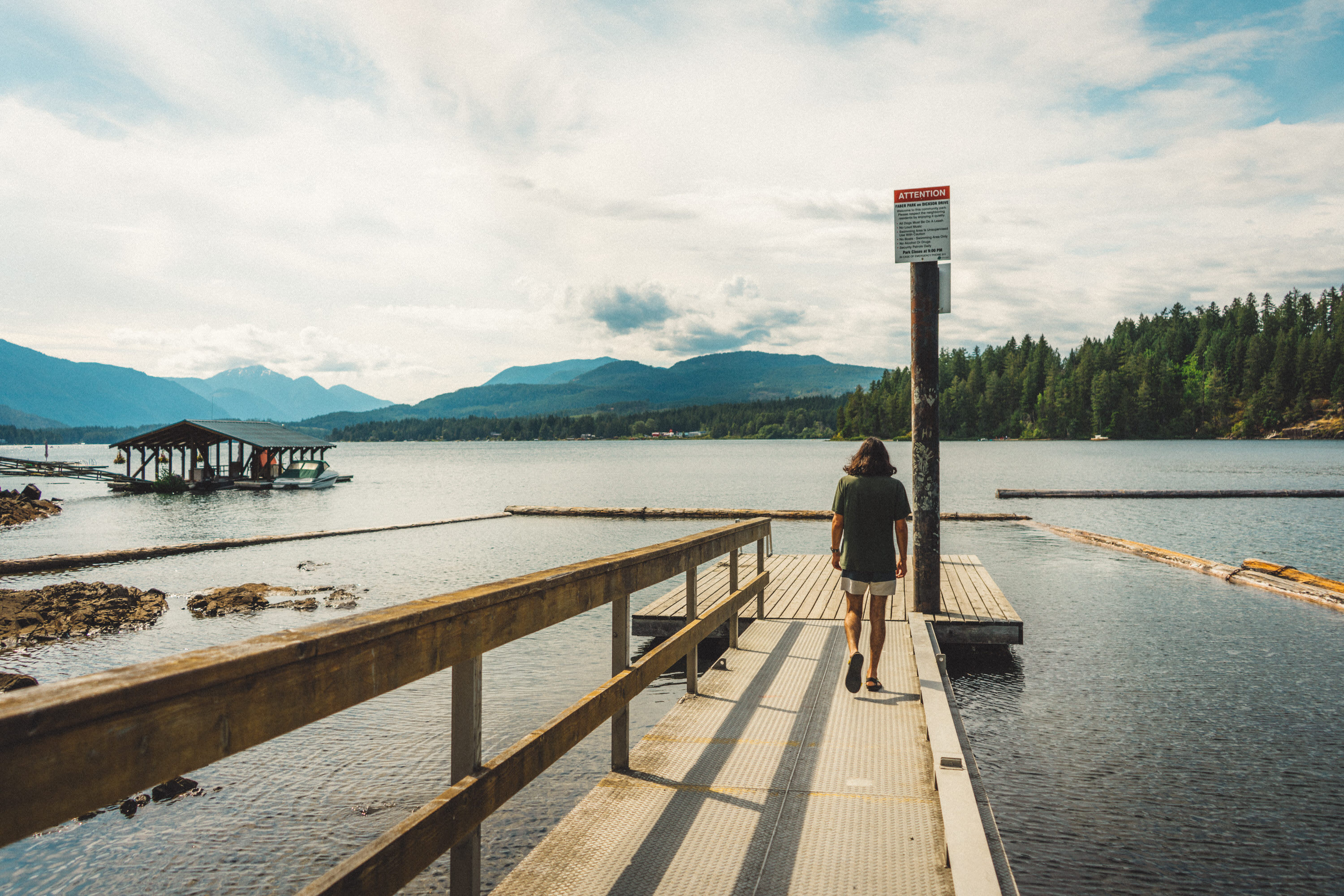 The park's dock across the street.