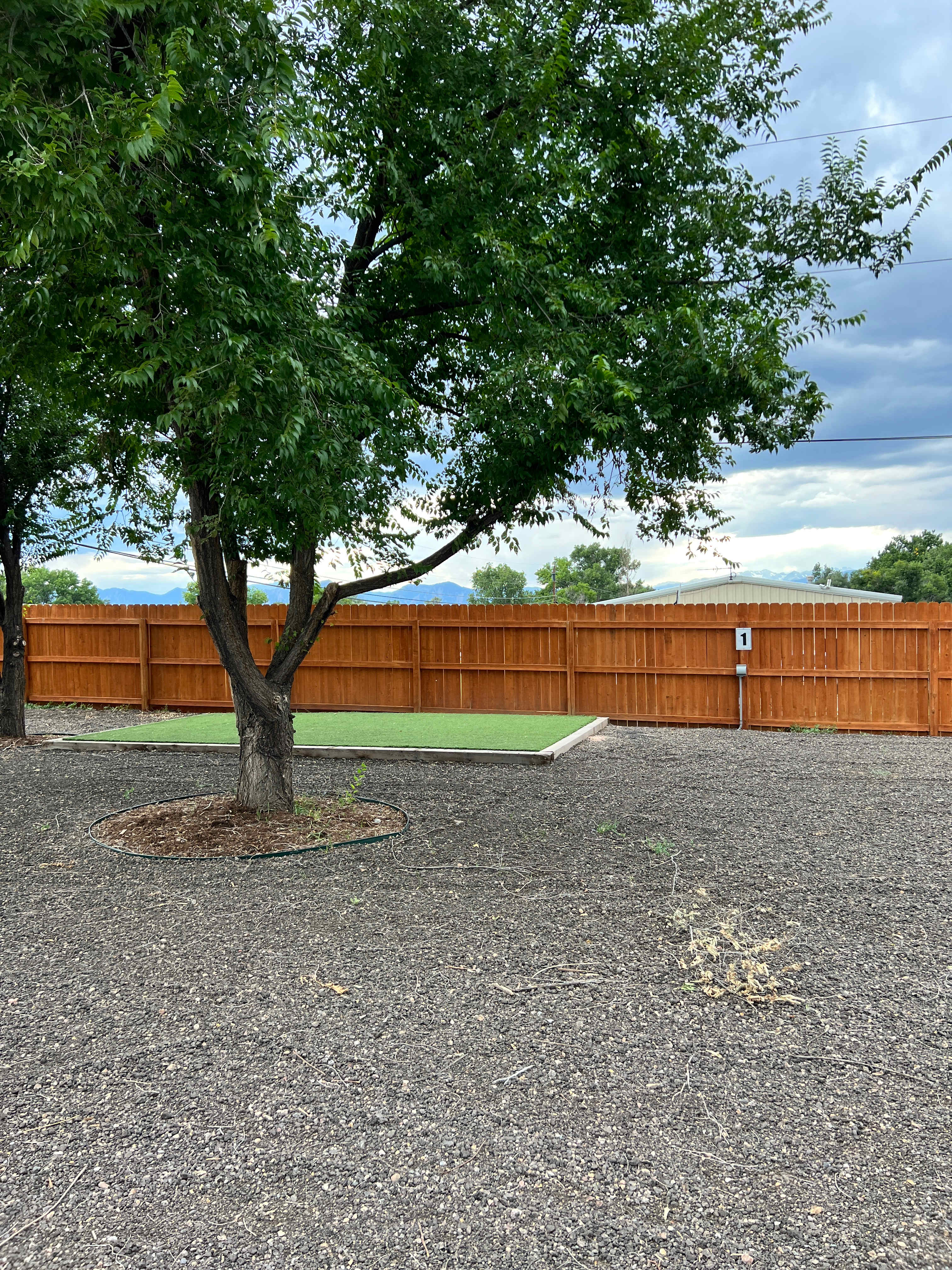 Site 1 is located on the west side of the property.