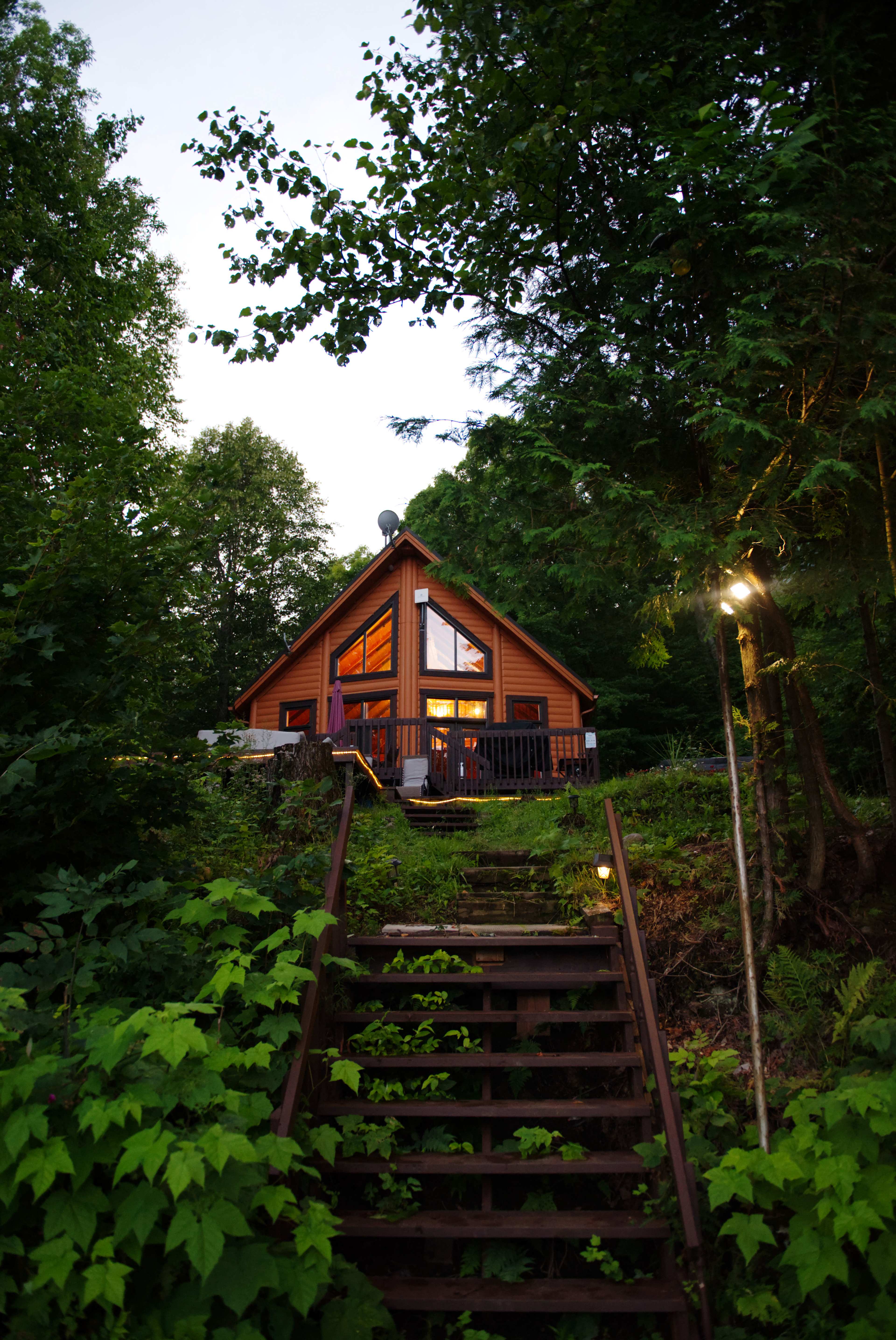 Cottage view from below